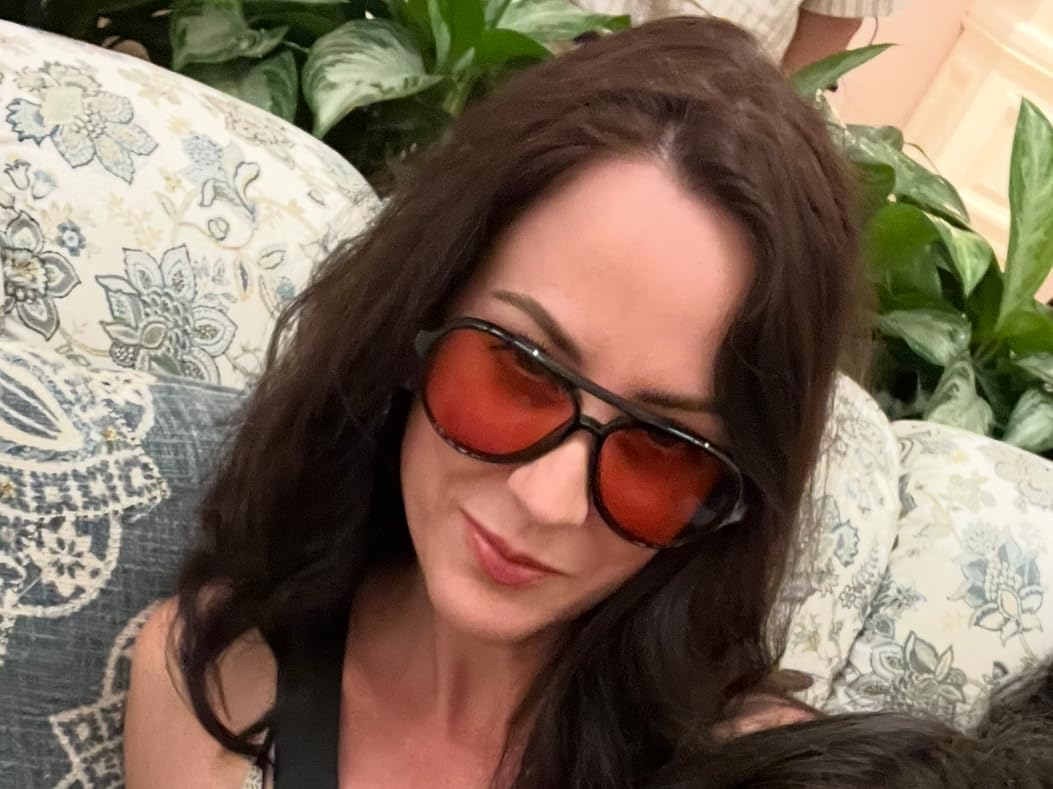 BRADDELL FL-41 Rose & FL-60 Brown Aviator Glasses for Migraine Light Sensitivity, Photophobia, Fluorescent LED Lighting and Concussion customer photo 2
