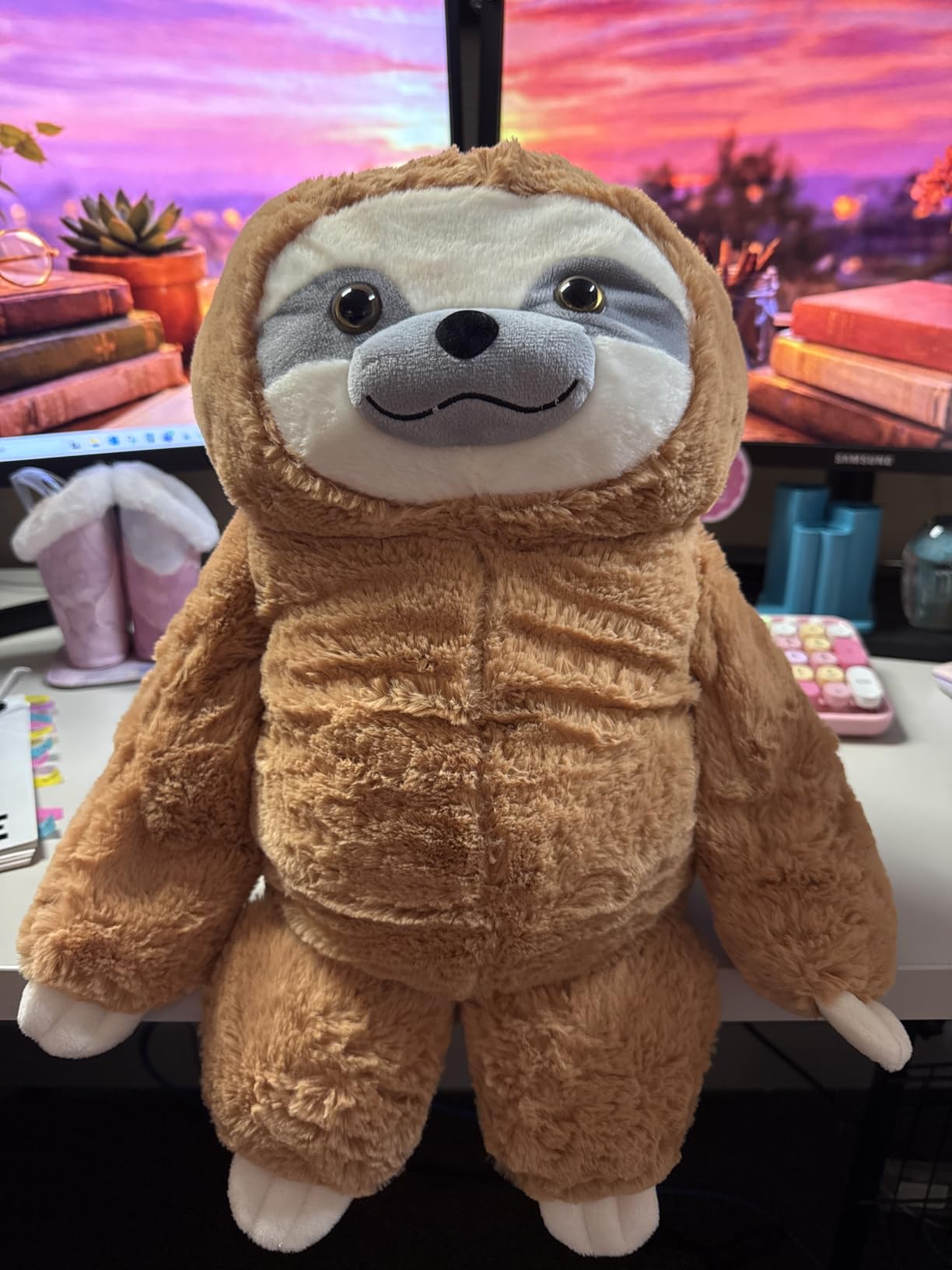 Weighted Stuffed Animal for Anxiety | Calming & Comforting 5 Lbs | Weighted Plush Animal Sloth | Anxiety Stuffed Animals for Adults & Kids | Carrying Bag Included | Machine Washable Weighted Plushie customer photo 2