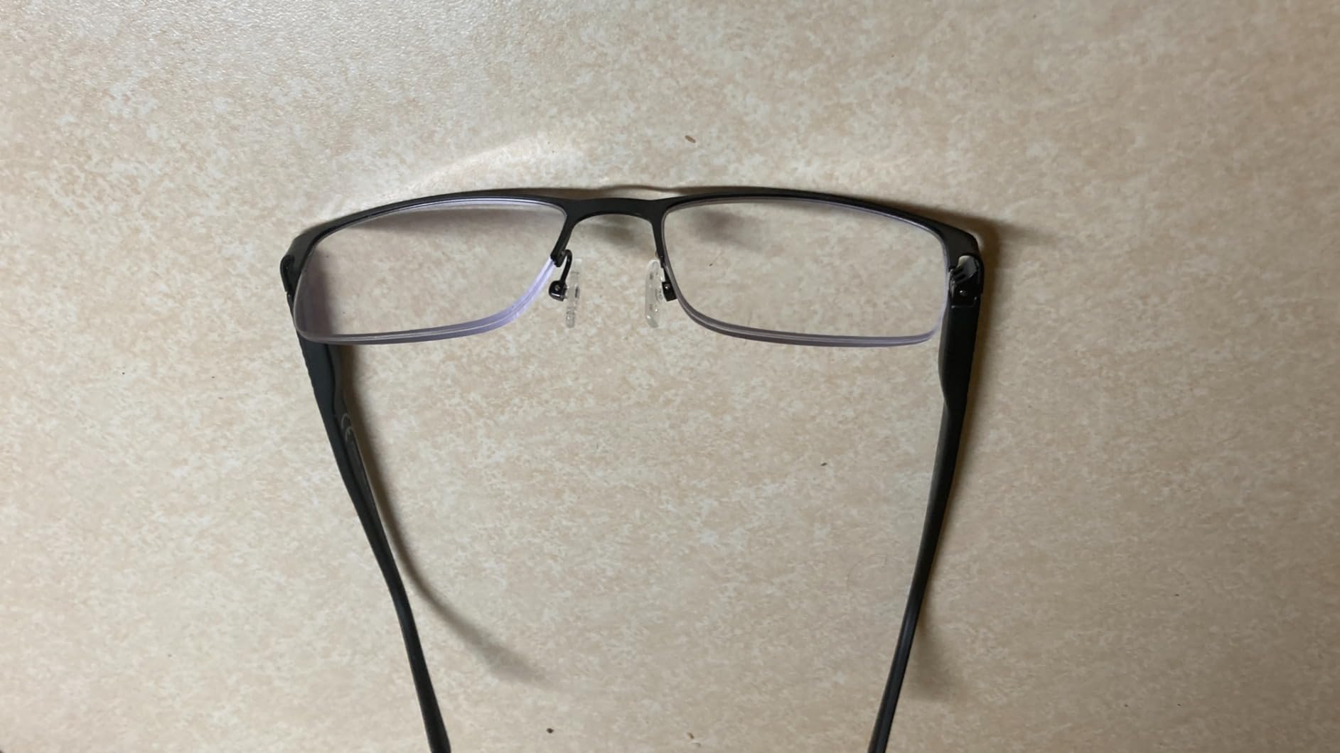 Missfive 2 Pack Mens Quality Progressive Multifocal Reading Glasses Blue Light Blocking, Man Spring Hinge No-Line Multifocal Readers Half Frame Metal Eyeglasses,Workspace For Near Range, 2.5x customer photo 2
