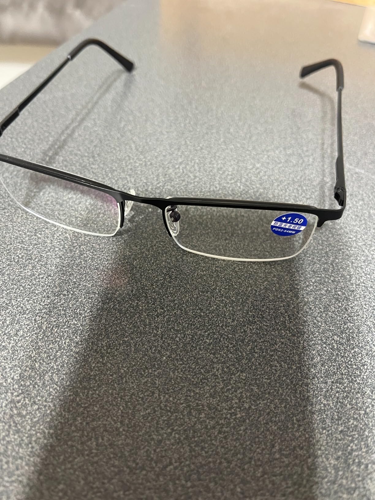 3 Pack Blue Light Blocking Reading Glasses for Men, Stylish Half Frame Metal Computer Readers, Lightweight Spring Hinge Eyeglasses Anti Eyestrain/Glare/UV (Mix Color, Black+Grey+Brown, 1.5) customer photo 1