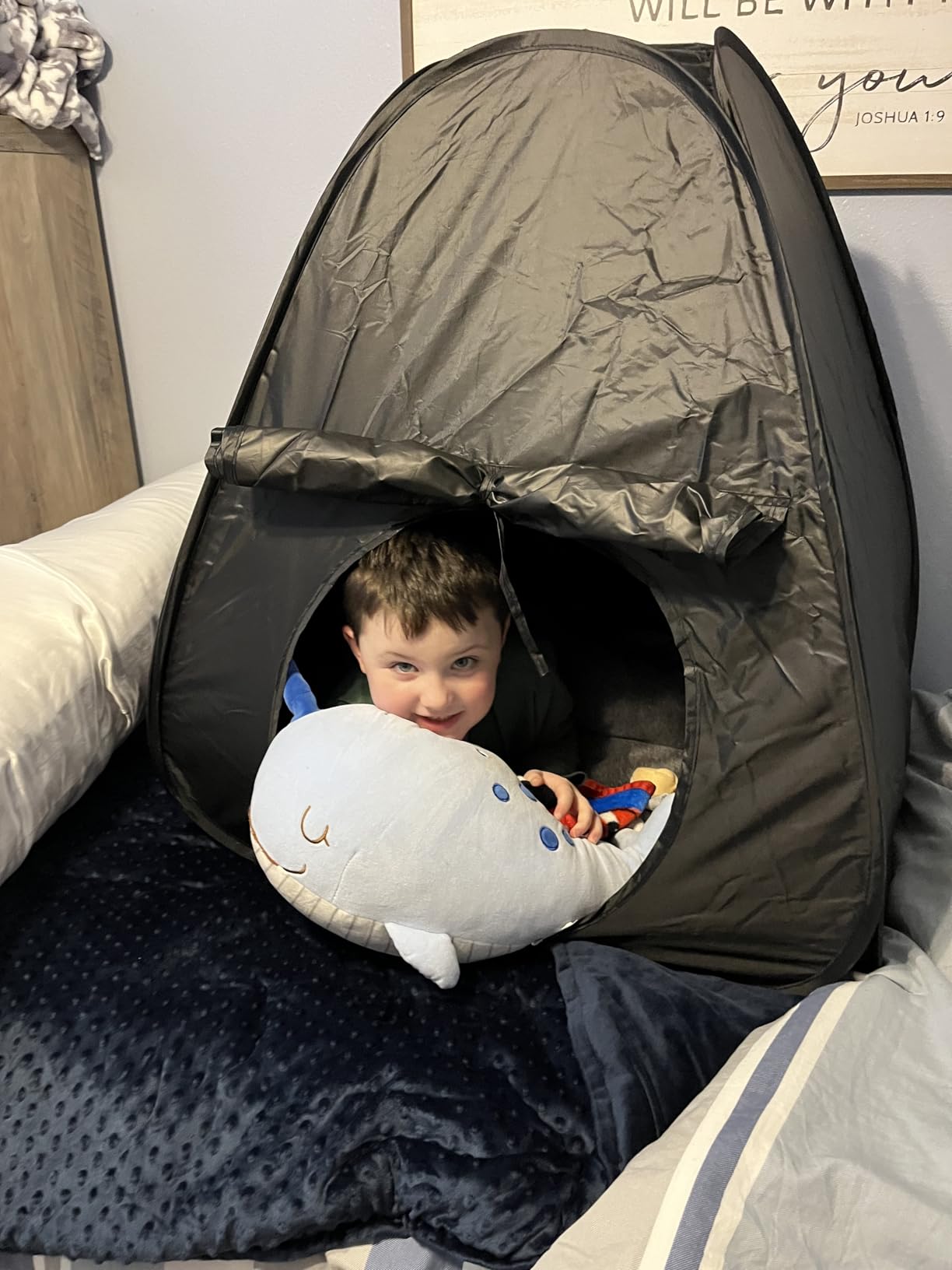 Sensory Tent | Calm Corner to Play and Relax | Toys for Autistic Children | Helps with Autism, SPD, Anxiety & Improve Focus | Black Out Sensory Tents for Autistic Children | Small customer photo 2
