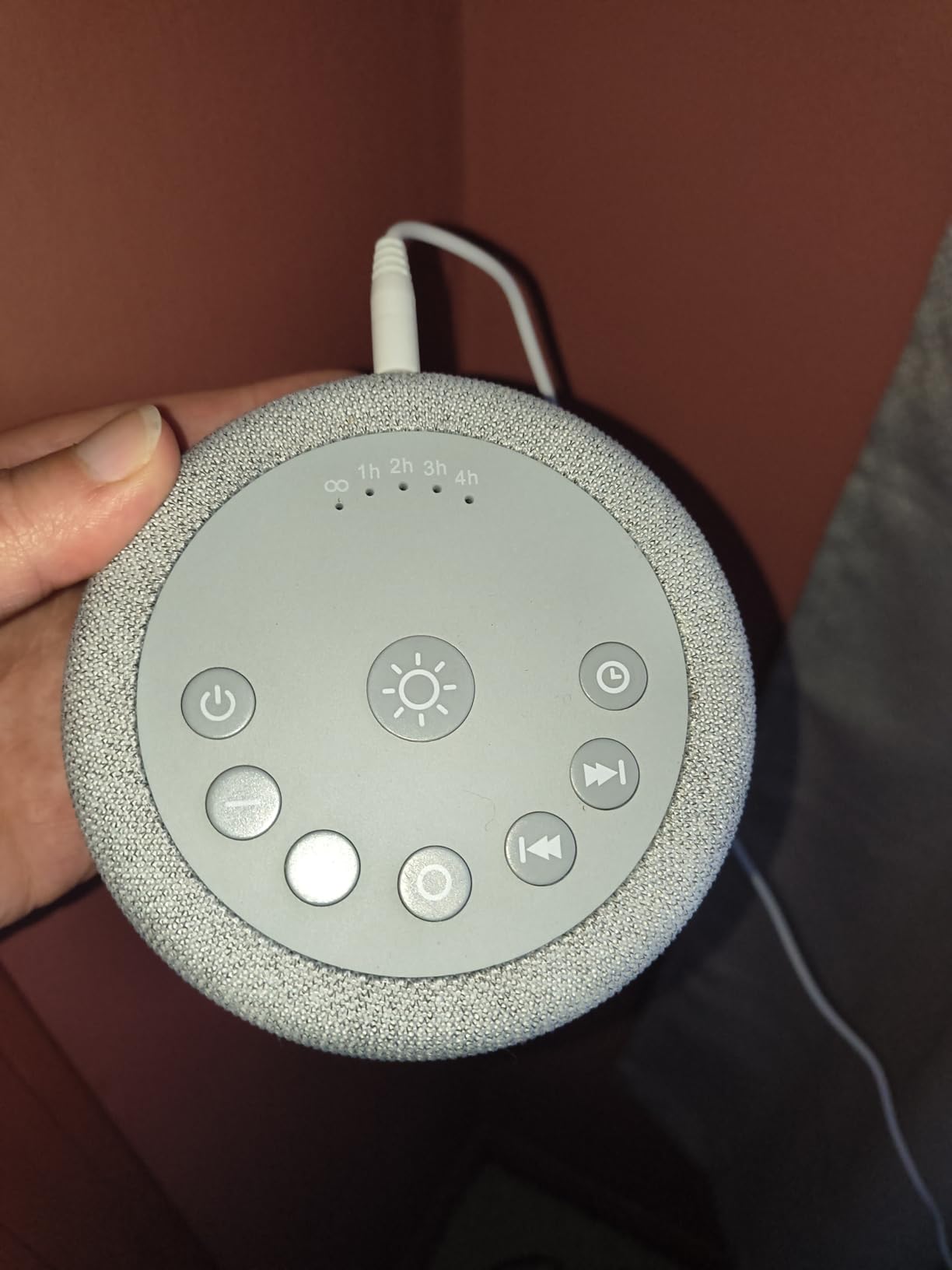 Sound Machine Night Light White Noise Brown Noise Machine 30 Non Looping Sounds 12 Lights 5 Timers 36 Adjustable Volume Memory Function Sleep Sounds Machine for Baby Kids Adult & Home Office Travel customer photo 2