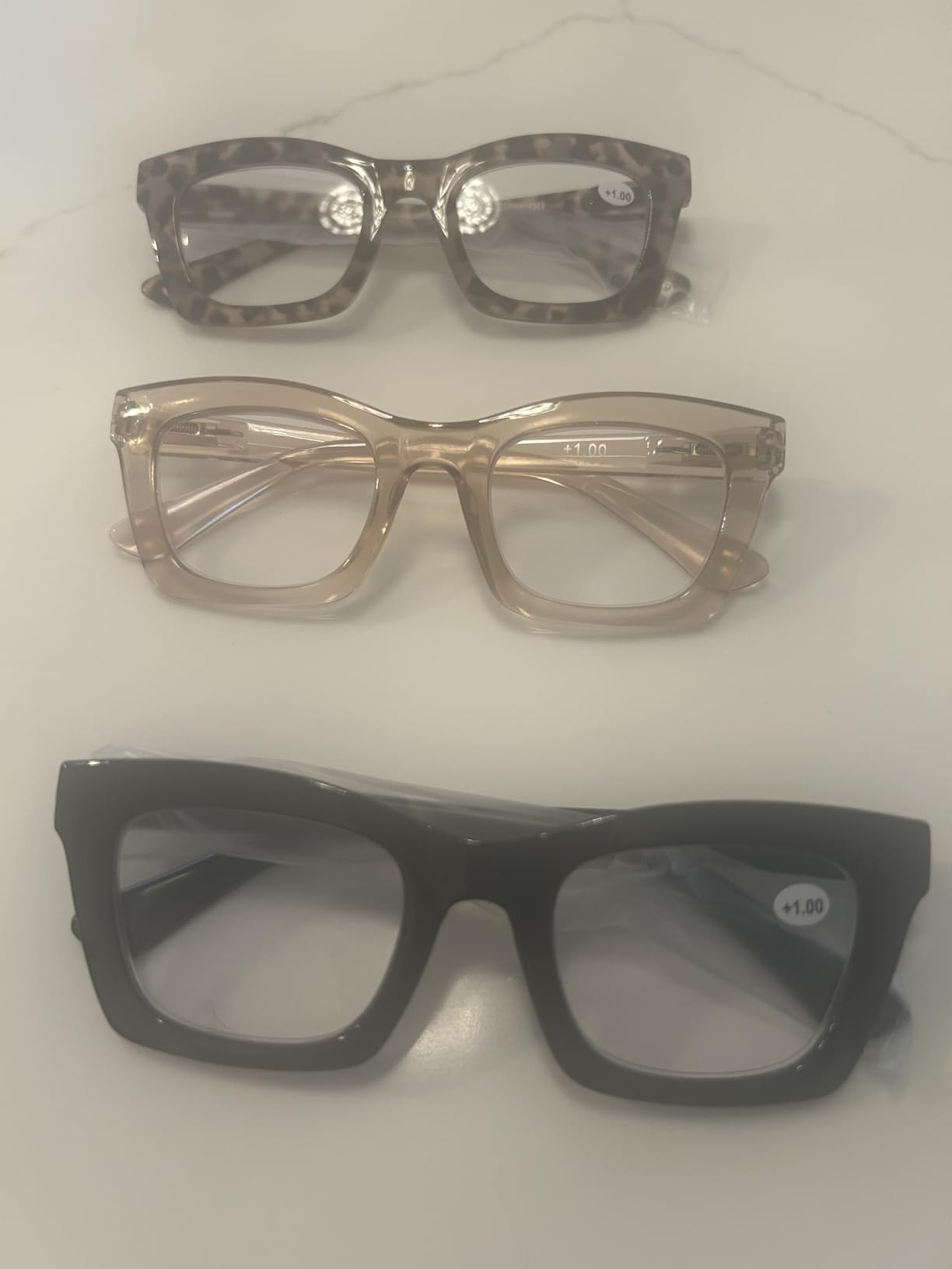 Stylish Readers for Women Reading Glasses with Blue Light Blocking and Spring Hinge customer photo 2