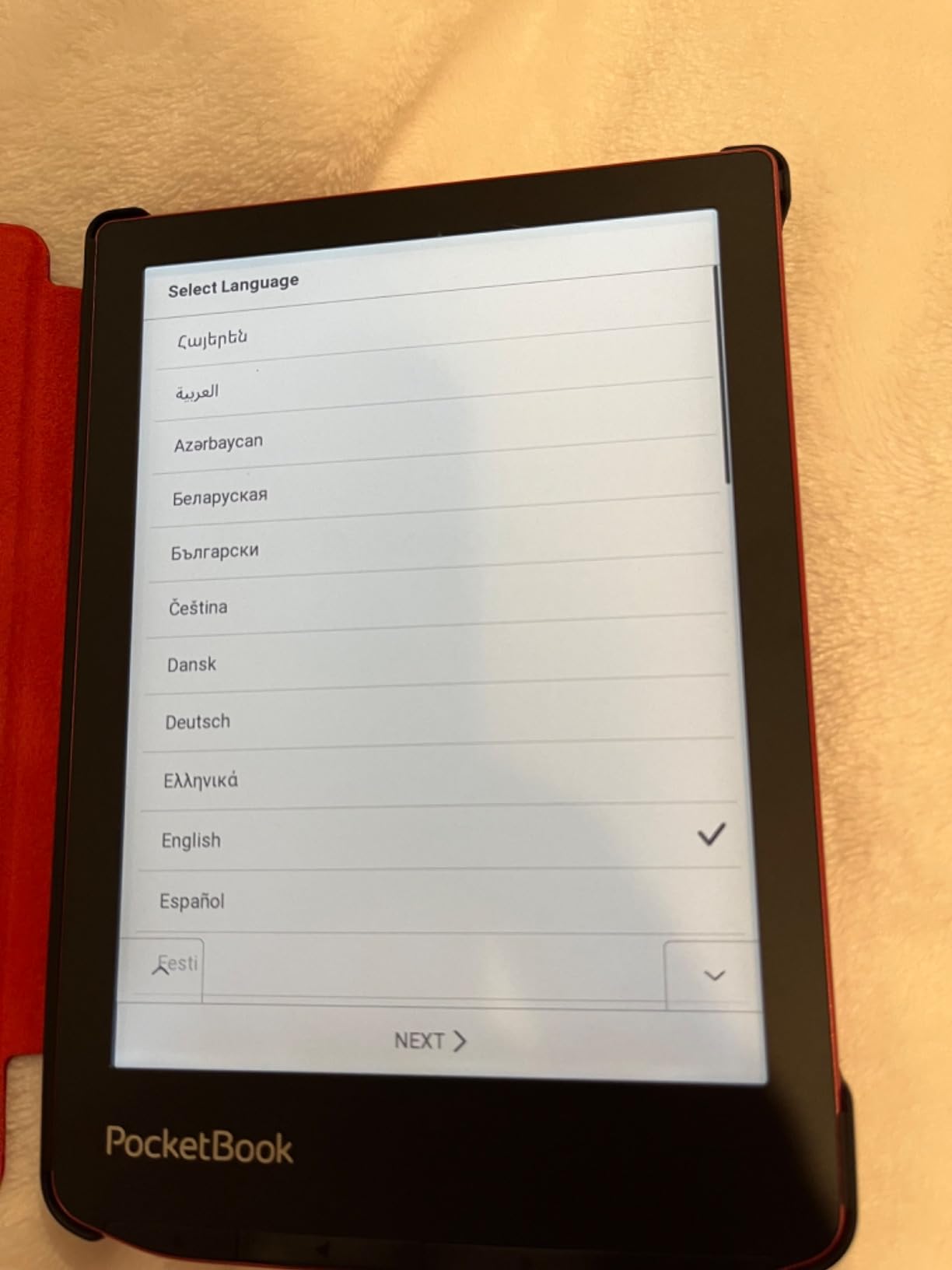 PocketBook Verse Pro E-Reader Waterproof | Eye-Friendly 6'' E-Ink Carta HD Touchscreen | Audio-Book & E-Book Reader | Text-to-Speech Function | SMARTlight | 16GB | WiFi & Bluetooth | Red customer photo 1