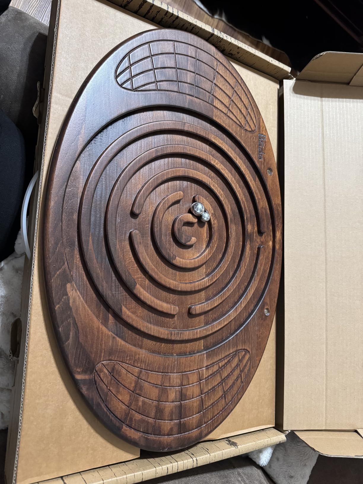 Bodo Maze Balance Board - Wood Wobble Board for Kids, Toddlers, Teens & Adults for Exercise Training, Physical Therapy, Bodyweight Fitness, Skiing, Surfing, Snowboarding, Skateboarding with Labyrinth customer photo 2
