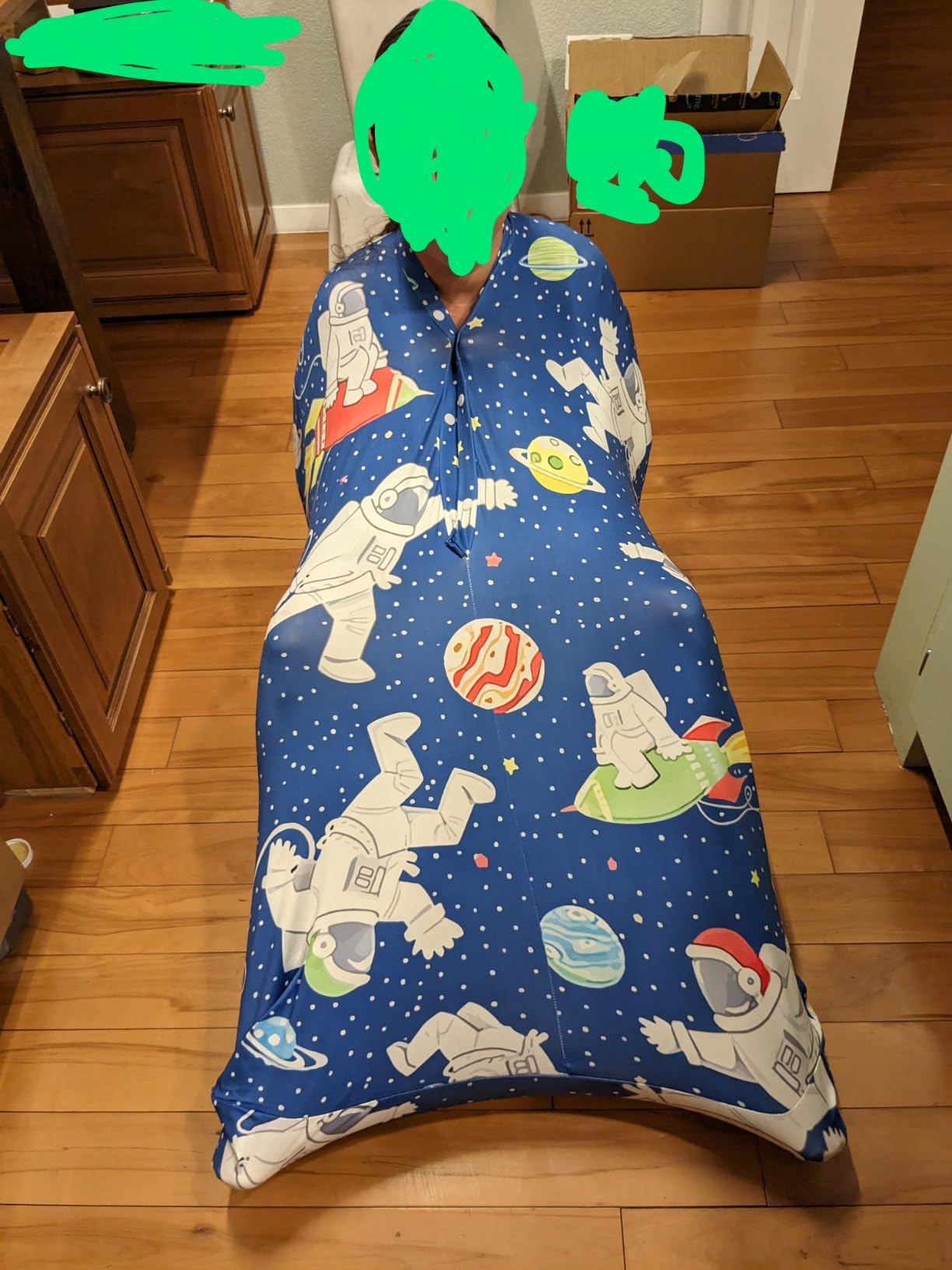 Constellation Sensory Socks - Blue Nebula Sensory Body Sock for Kids - ADHD and Improve Sensory Processing Sox (Large) customer photo 2