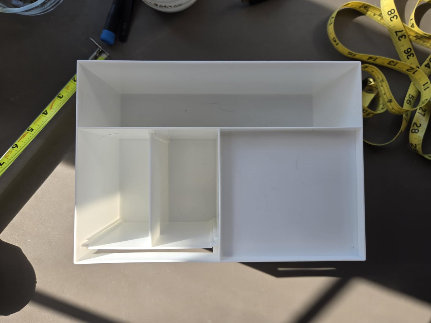 QIYVLOS Desk Organizer with 3 Drawer, Multi-Functional Pencil Pen Holder for Desk, Desk Organizers and Storage with 8 Compartments, Desktop Organizer for Office Home Art Supplies (White) customer photo 2