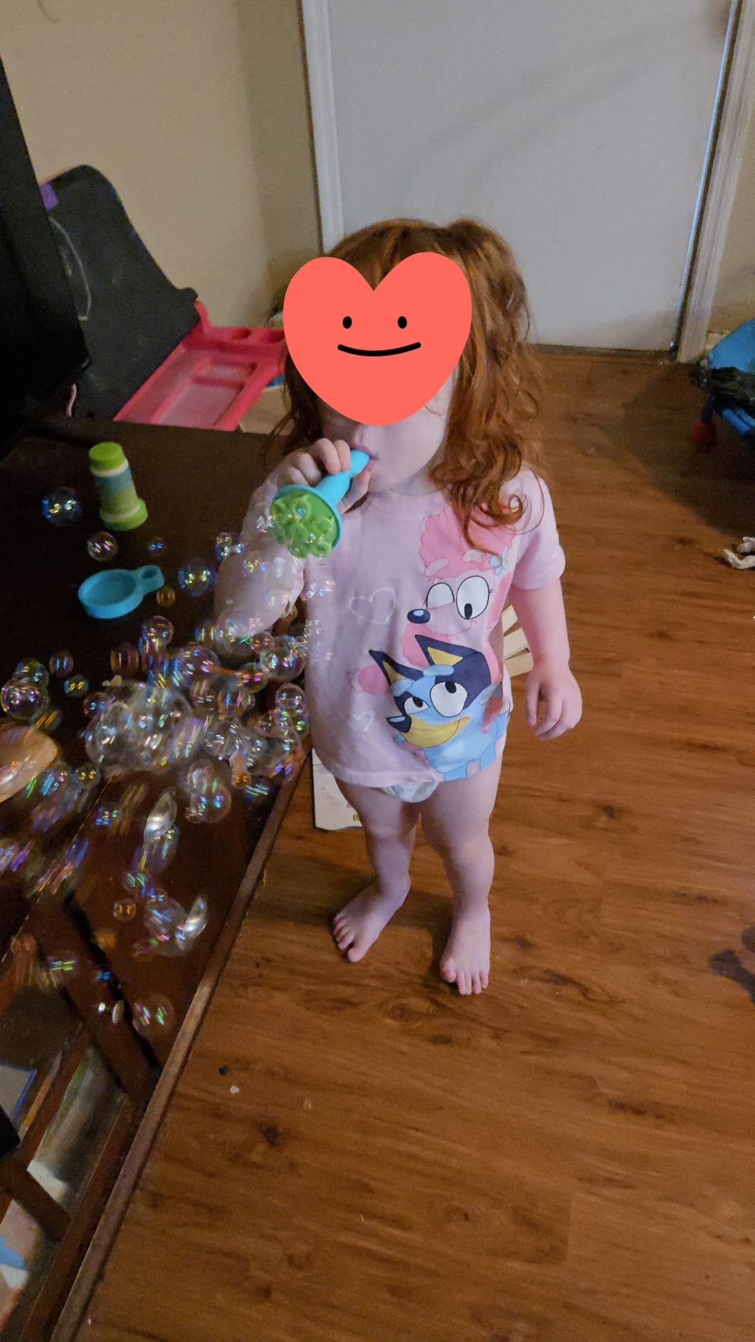 Innobaby Spike Bubble Blower with Mess Free Botanical Bubbles and Dipping Tray - Magic Wand Blows Oodles of Bubbles Without The Mess - Recommended for Speech, Visual & Motor Development - Color: Aqua customer photo 1