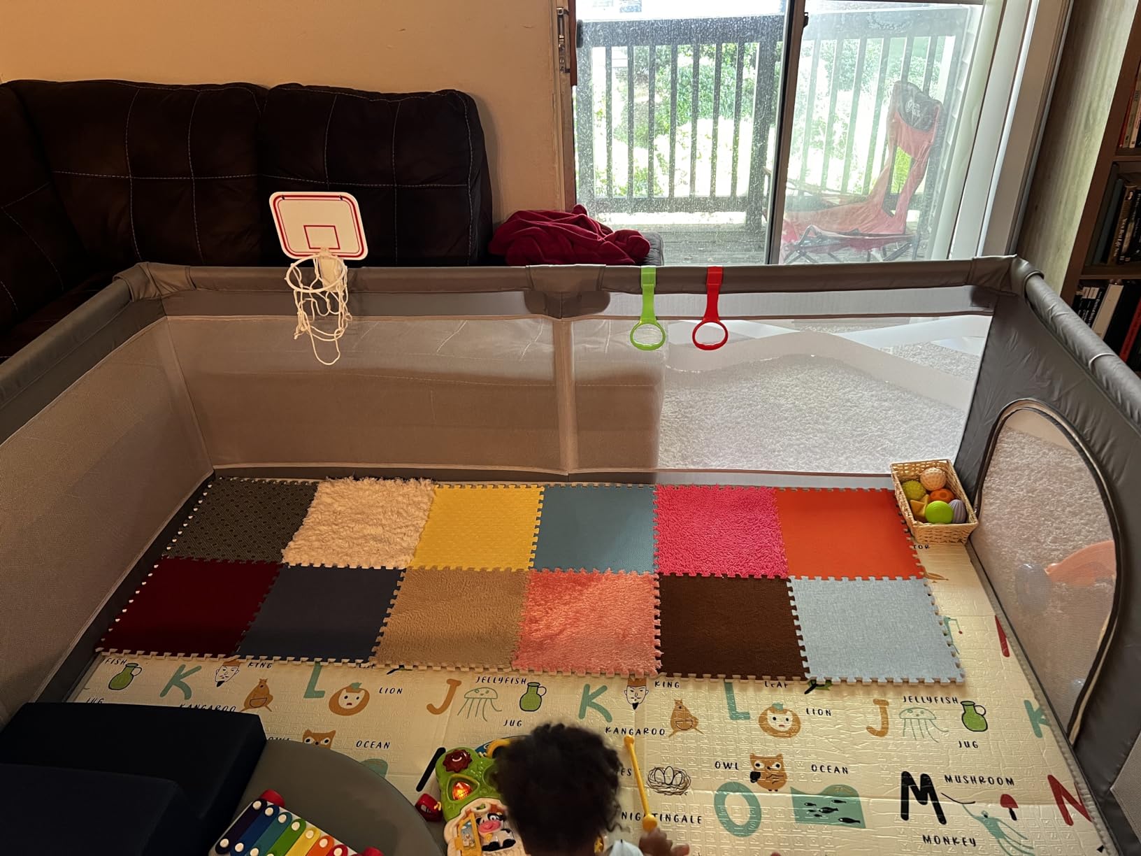 12 Set Sensory Floor Tiles - Textured Sensory Mats, Interlocking Sensory Rug Sensory Toys for Autistic Children Kids Baby Toddler Multi Sensory Exploration, Tactile Play, Fidgeting Activity customer photo 2