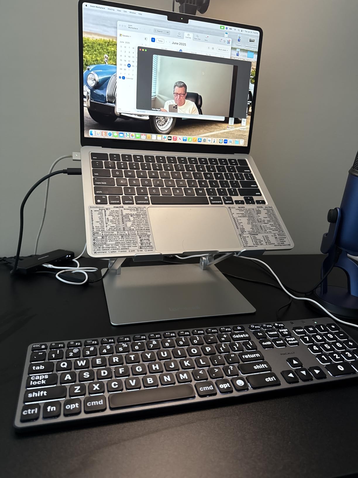 Macally Wired Keyboard for Mac (USB C + A) - Large Print and Backlit for Apple - 107 Key Full Size Large Letters USB C Keyboard for MacBook Pro/Air, Mac mini, iMac customer photo 2