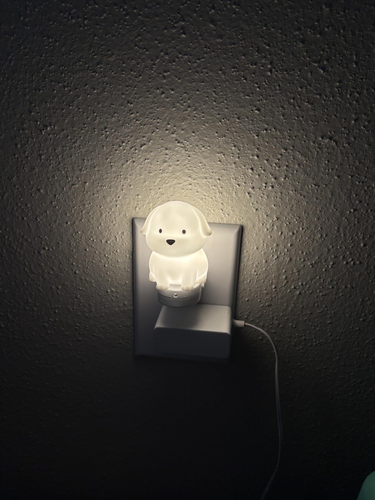 L LOHAS LED Plug in Night Light for Kids, 3D Cute Puppy Night Lights with Dusk to Dawn Sensor, RGB+Soft White 3000K Dog Night Light, Christmas Birthday Gift Nightlight for Kids, Room Decor customer photo 1
