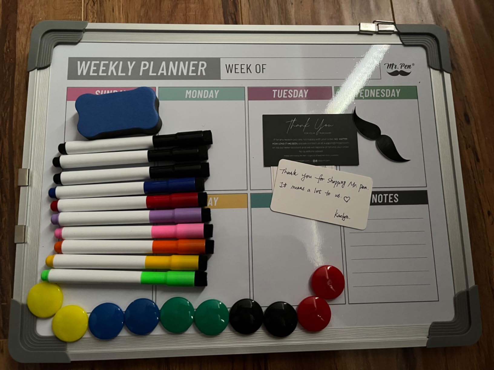Mr. Pen- Magnetic Weekly Erase Board, 12