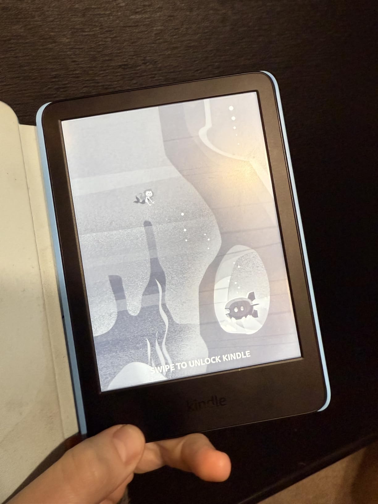 Amazon Kindle Kids 16GB (newest model) - includes ad-free books and cover, glare-free display, faster page turns - Space Whale customer photo 2