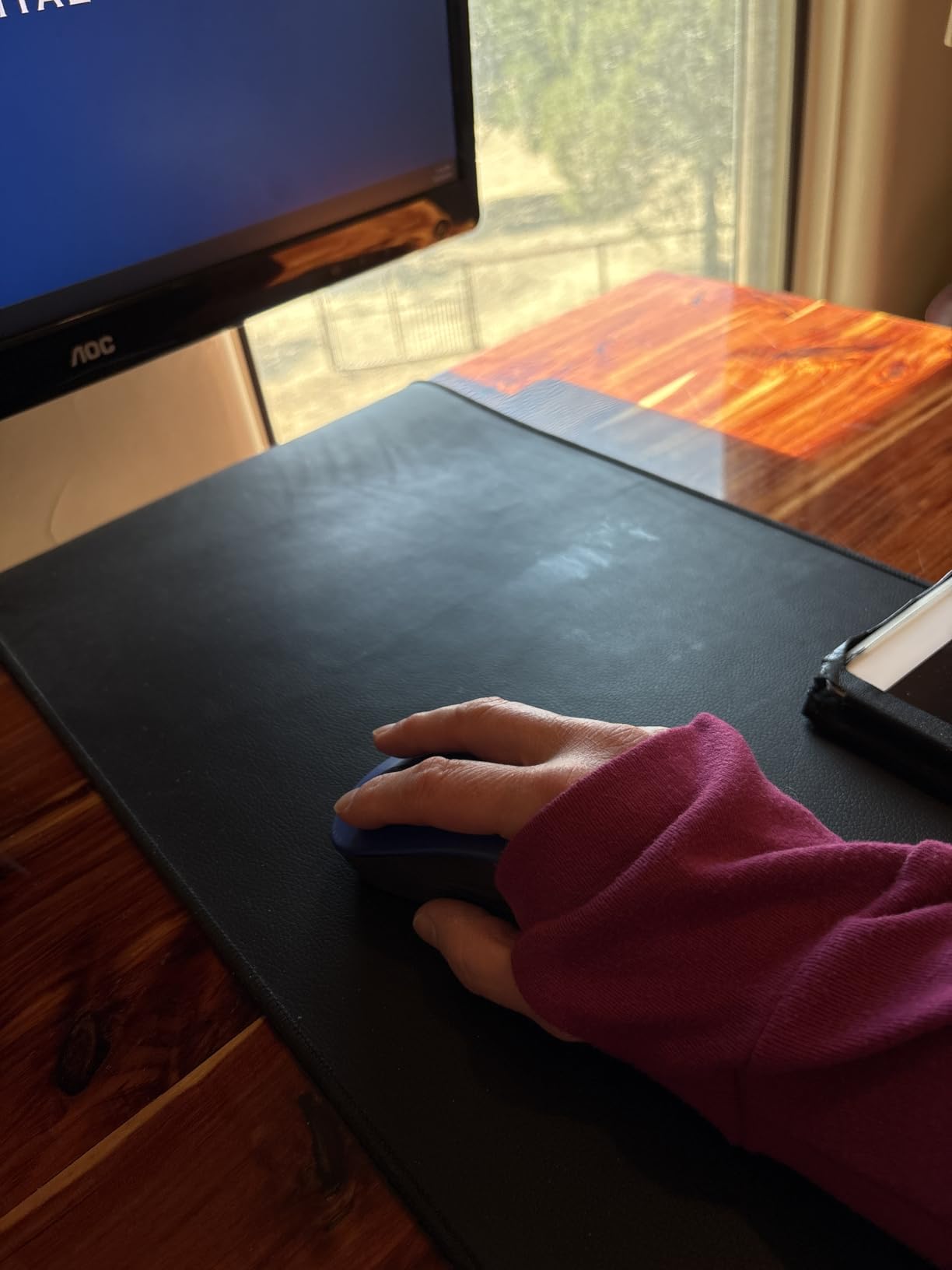 Logitech Signature M550 L Full Size Wireless Mouse - for Large Sized Hands, 2-Year Battery, Silent Clicks, Bluetooth, Multi-Device Compatibility - Blue customer photo 2
