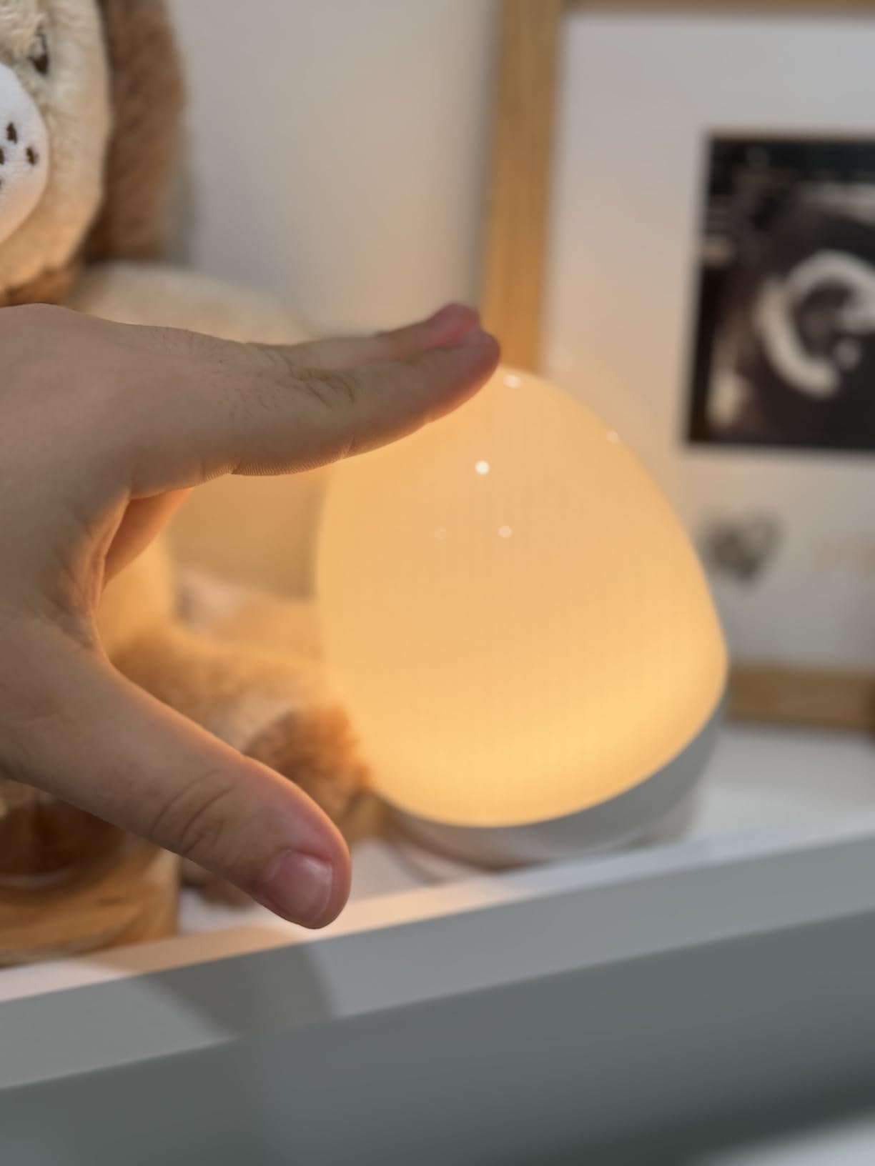 Touch Egg Night Light for Baby Nursery, Rechargeable Portable Kids Nightlight Lamp with 1-6H Feeding Timer, 3 Color Temperatures Dimmable, Ideal for New Moms of Toddlers customer photo 2