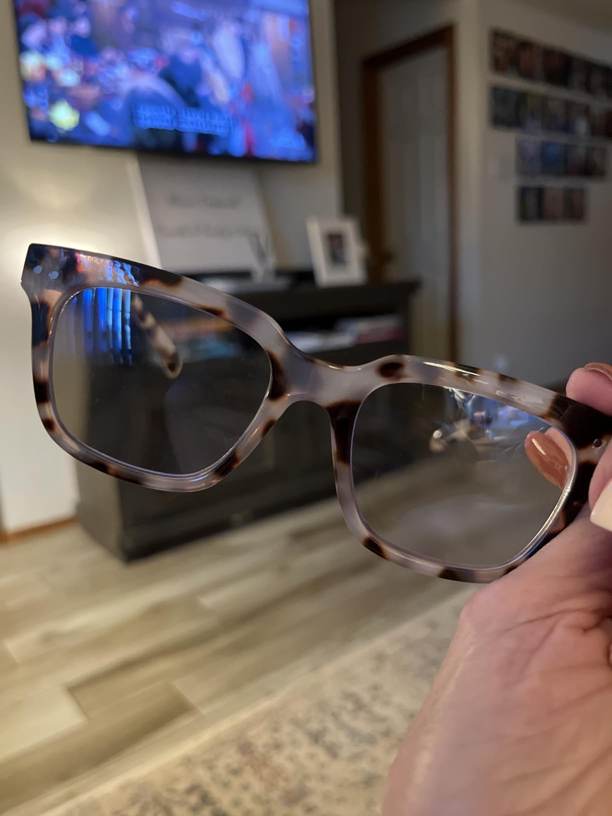Progressive Multifocus Reading Glasses for Women Men Blue Light Blocking Spring Hinge Square Computer Readers customer photo 2