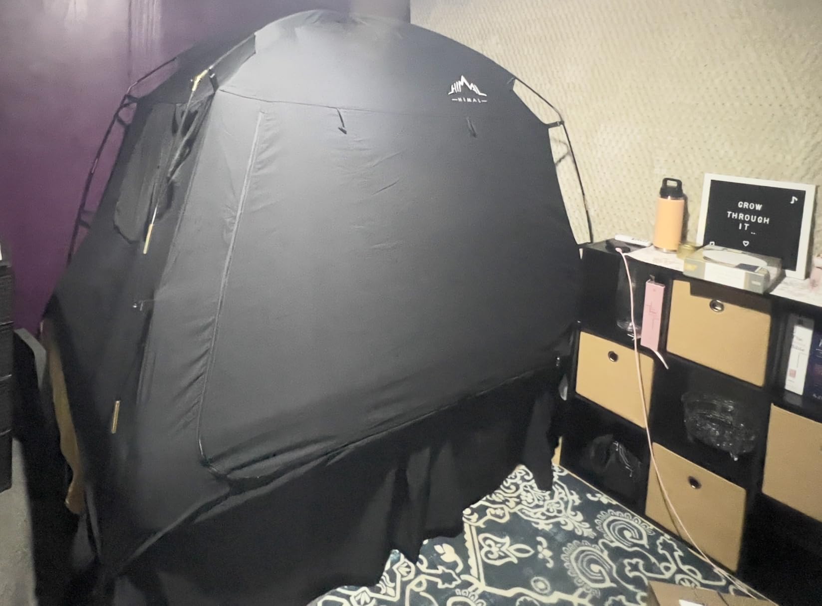 uniHimal Bed Tent for Indoor Portable Light Reducing Twin Size Canopy Tents Breathable Lightweight Private Space Tent for Bed customer photo 1