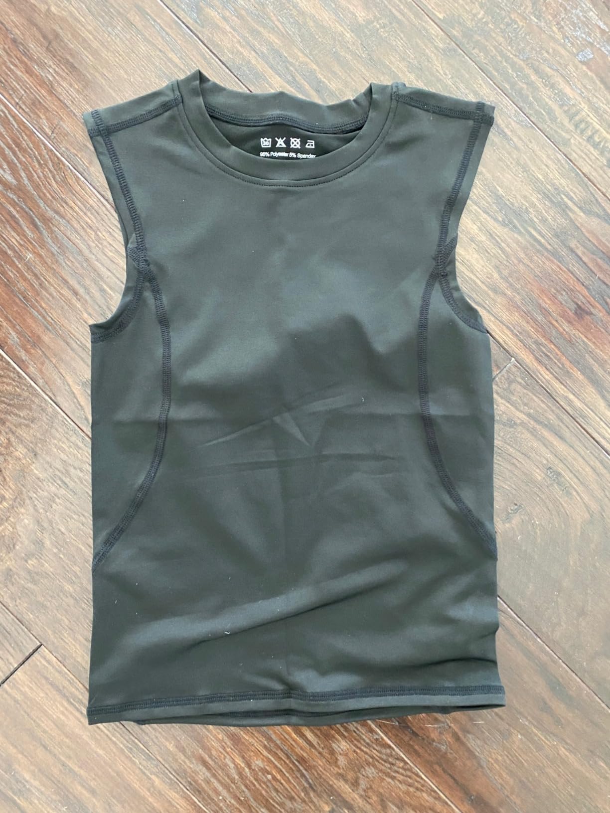 Youth Boys Compression Sleeveless Shirt Undershirts Workout Base Layer Vest Quick Dry Soccer Shirts customer photo 2