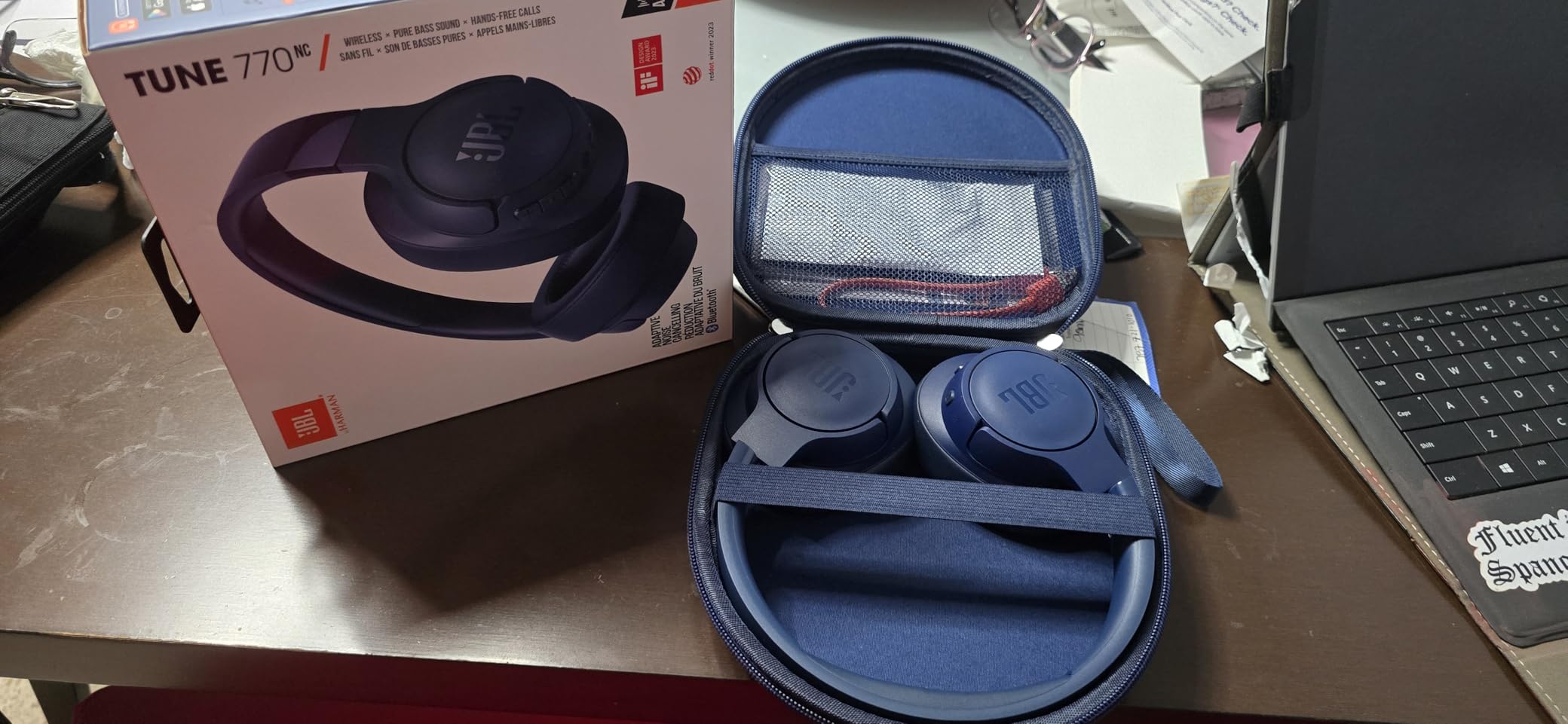 JBL Tune 770NC - Adaptive Noise Cancelling with Smart Ambient Wireless Over-Ear Headphones, Bluetooth 5.3, Up to 70H Battery Life with Speed Charge, Lightweight, Comfortable & Foldable Design (Black) customer photo 1