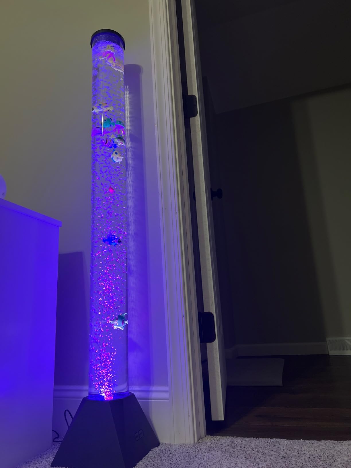 CALOVER 4FT Sensory Fish Bubble Tube Lamp - Soothing Aquarium Night Light for Calming Autism & ADHD, Stress Relief for Kids, Adults, Relaxing Home Decor customer photo 2