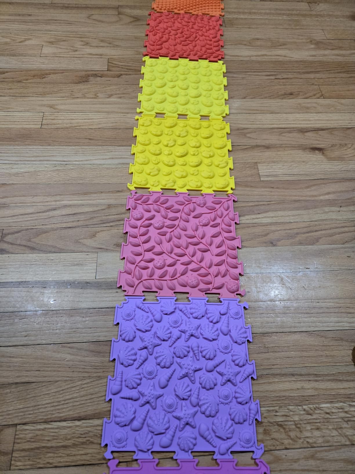 8 Pcs Sensory Mats, Sensory Tiles Puzzle Floor Mat for Kids Sensory Room Items, Different Patterns and Colors - Silicone Massage Orthopedic Mat for Children with Autism customer photo 1