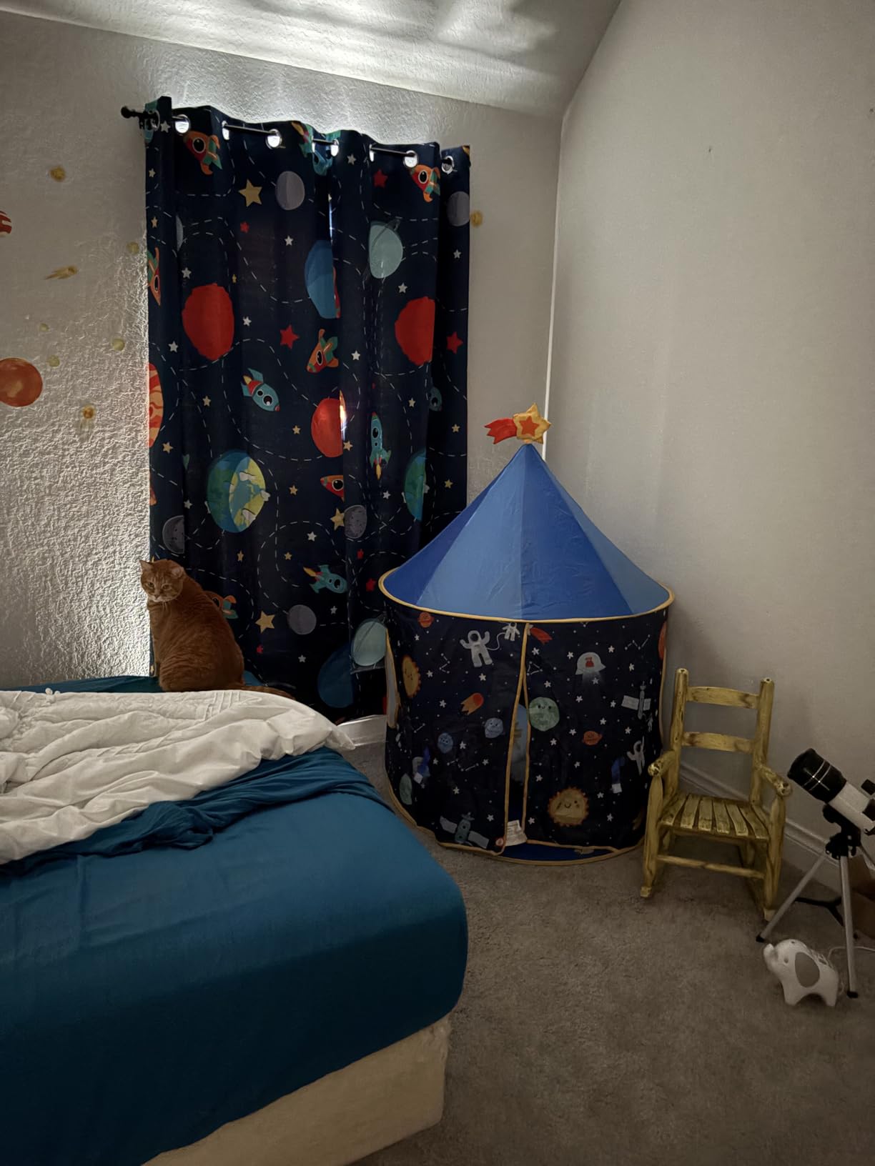 Kids Space Themed Blackout Curtains - 100% Blackout Perfect for Kids Room, Spark Kids Imagination with Vibrant Cosmos Designs, Noise Reduction, Thermal Insulated, (2 Panels W52xL84) customer photo 1