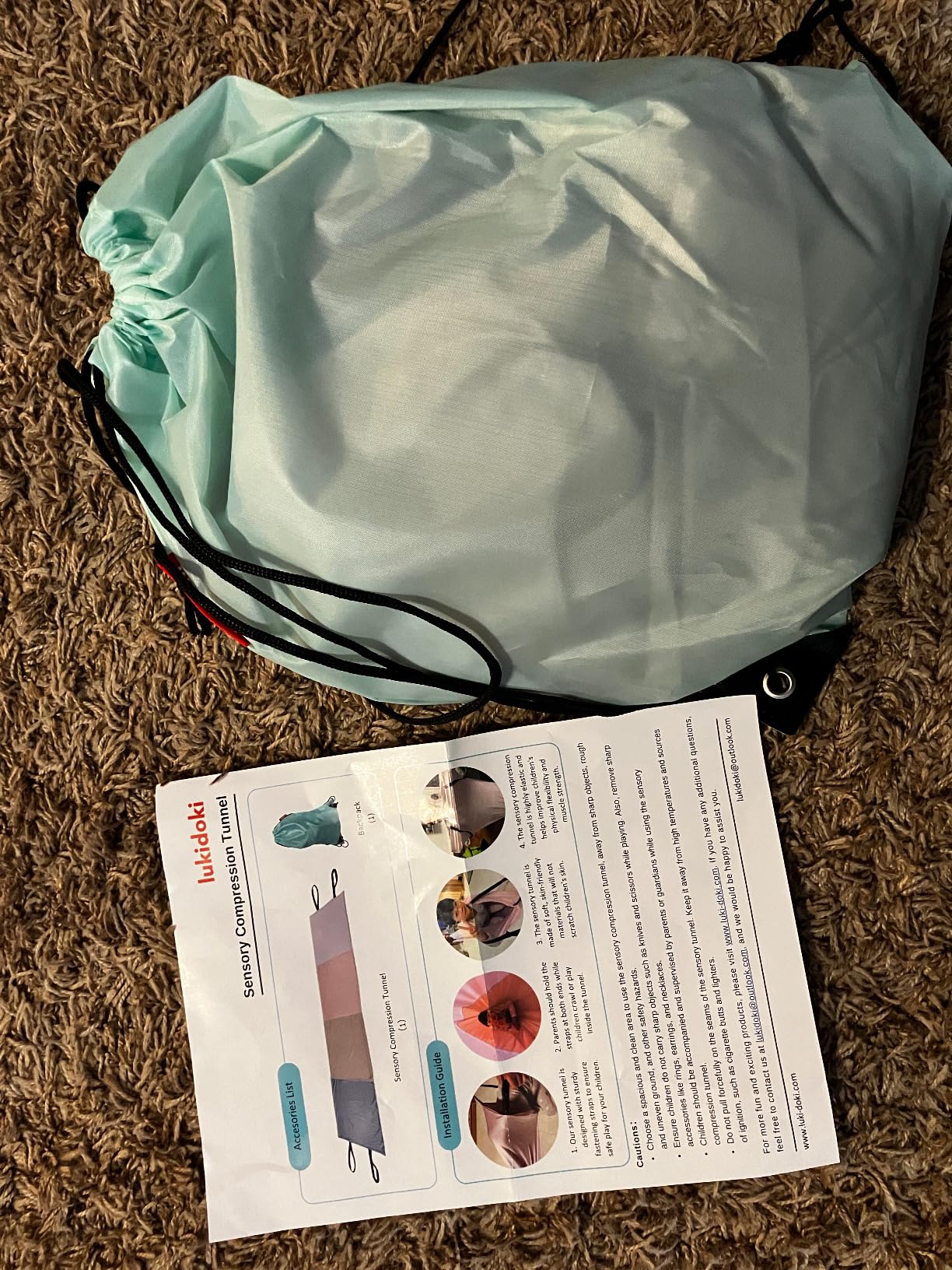 Sensory Compression Tunnel for Kids Play with Autism ADHD SPD - CPC Certification 10ft Crawl Resistance Tunnel Perfect for Toddler - Ideal for Home School Help Children Calm, Relax, Reduce Anxiety customer photo 1