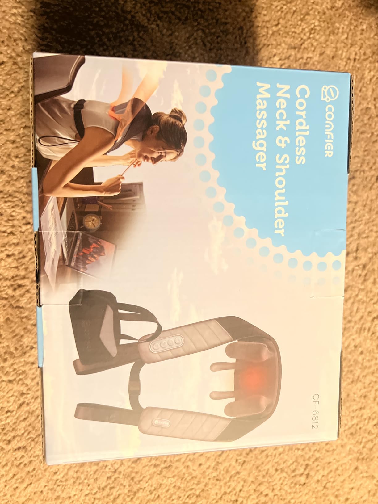 COMFIER Cordless Neck and Shoulder Massager with Heat, Wearable 4D Shiatsu Deep Tissue Kneading for Desk Workers and Drivers, Hands-Free Straps, FSA Eligible HSA Gift, Midnight Black customer photo 2