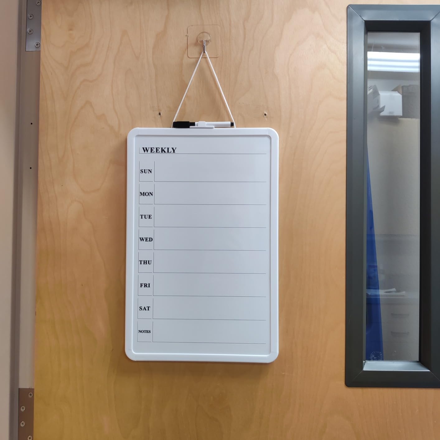 MaxGear Weekly Dry Erase Calendar Board for Wall, 11 x 17 Inch Double-Sided Magnetic Whiteboard, Weekly Planner on One Side and Blank Whiteboard on the Other, Includes 3 Color Markers and Magnets customer photo 2