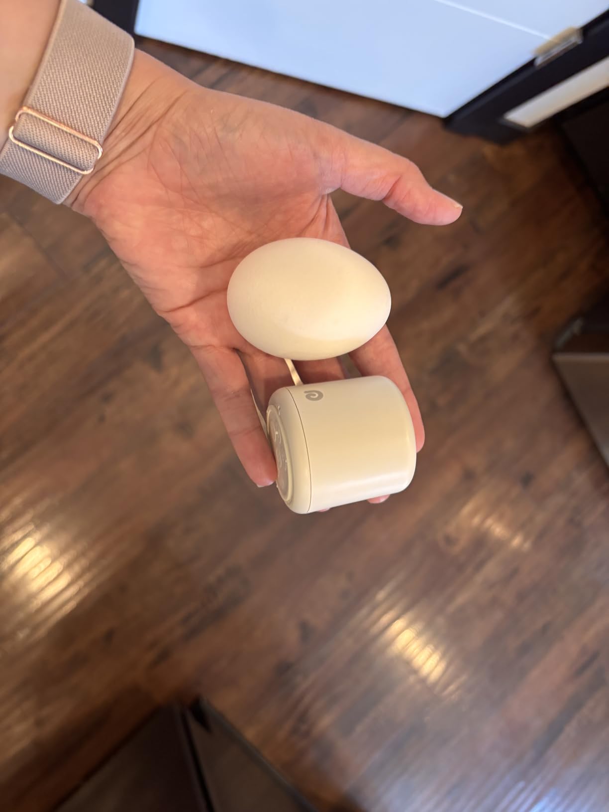 Dreamegg Portable White Noise Machine, 1000mAh Battery, Travel Sleep, Cream | Egg-Sized, 16 Sounds, USB-C, Timer, Baby & Adults, Office Privacy, Gift Use customer photo 2