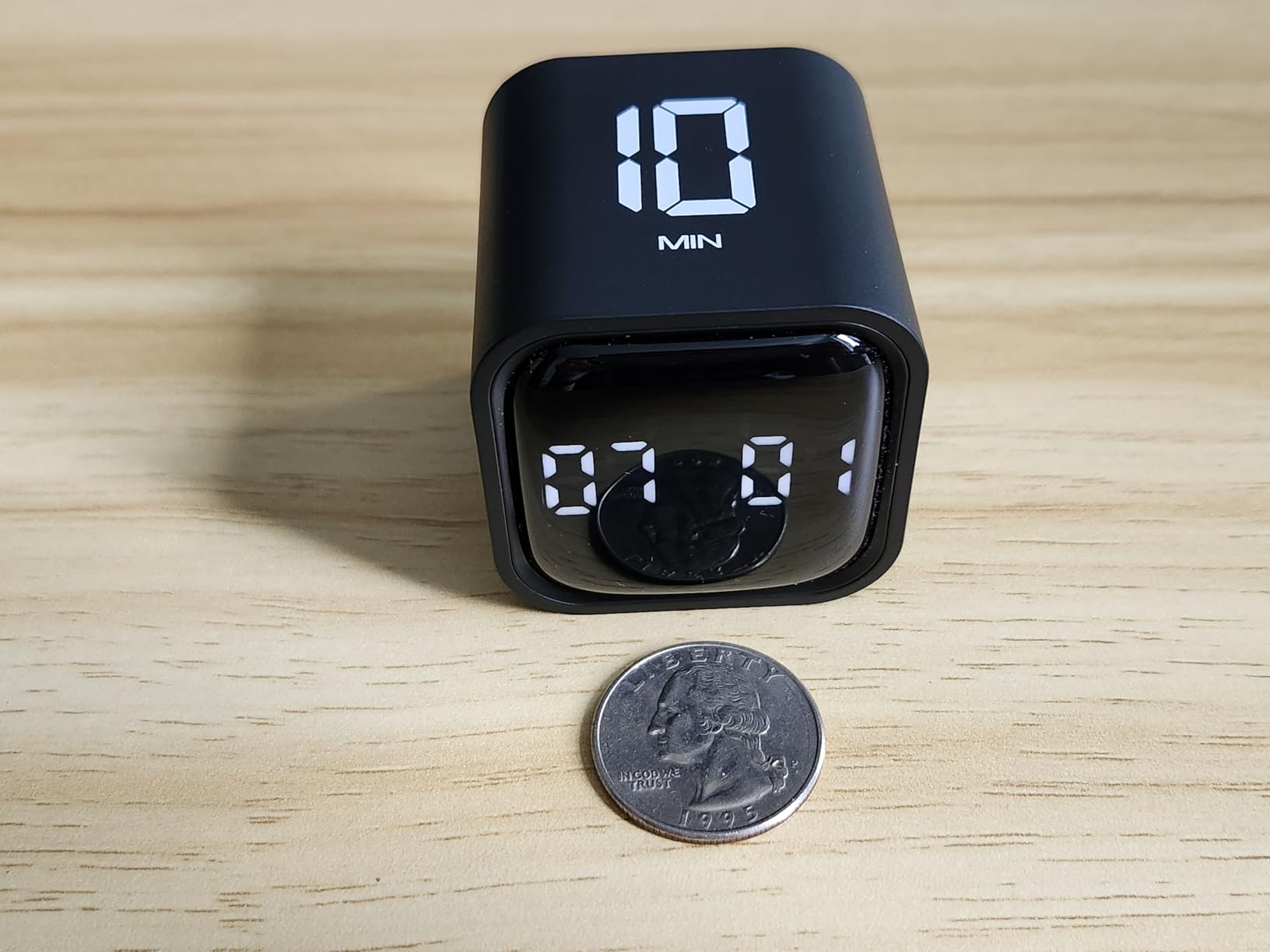 Cube Pomodoro Timer, Desk Productivity Timer 5/10/30/60 Minutes & Custom Countdown, Adjustable & Silent Visual Timer, ADHD Tool Flip Rotating Portable Multi Timers for Study Task Work Kitchen School customer photo 1