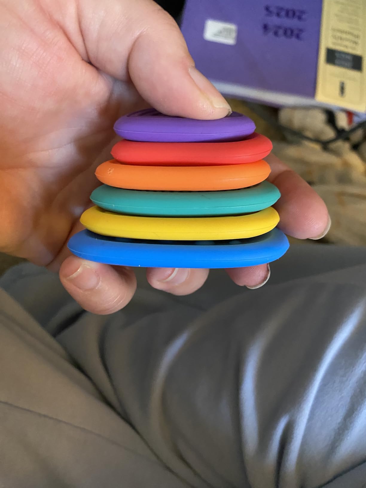 Fidget Toys Sensory Stone for Kids: 6 Pack Textured Soft Worry Stone for Autism Kids Calming - Fidget Stress Toys for Students Stress Relief - Small Prizes Fidget Toys customer photo 1