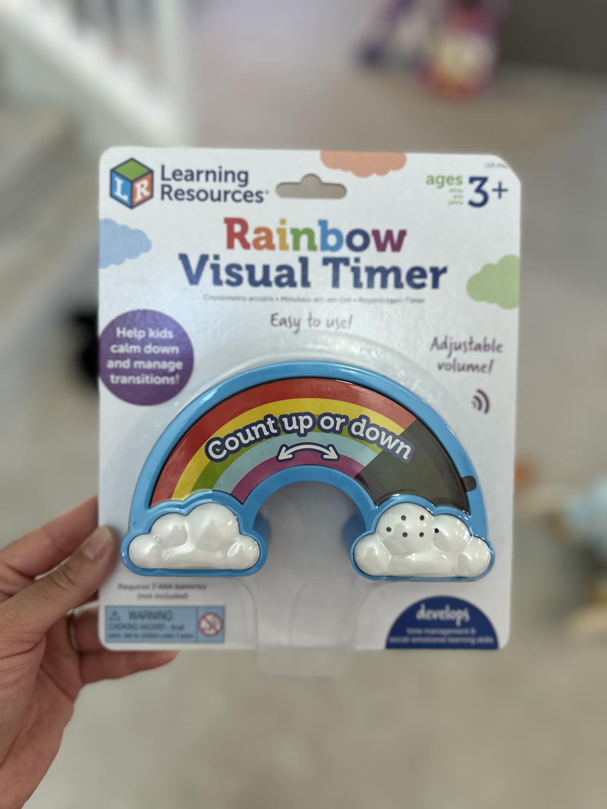 Learning Resources Rainbow Visual Timer - Time Management for Children, Audio and Visual Alarms, Schedule for Kids, Social Emotional Learning Skills, Countdown for Teachers, Classroom Must Haves customer photo 2