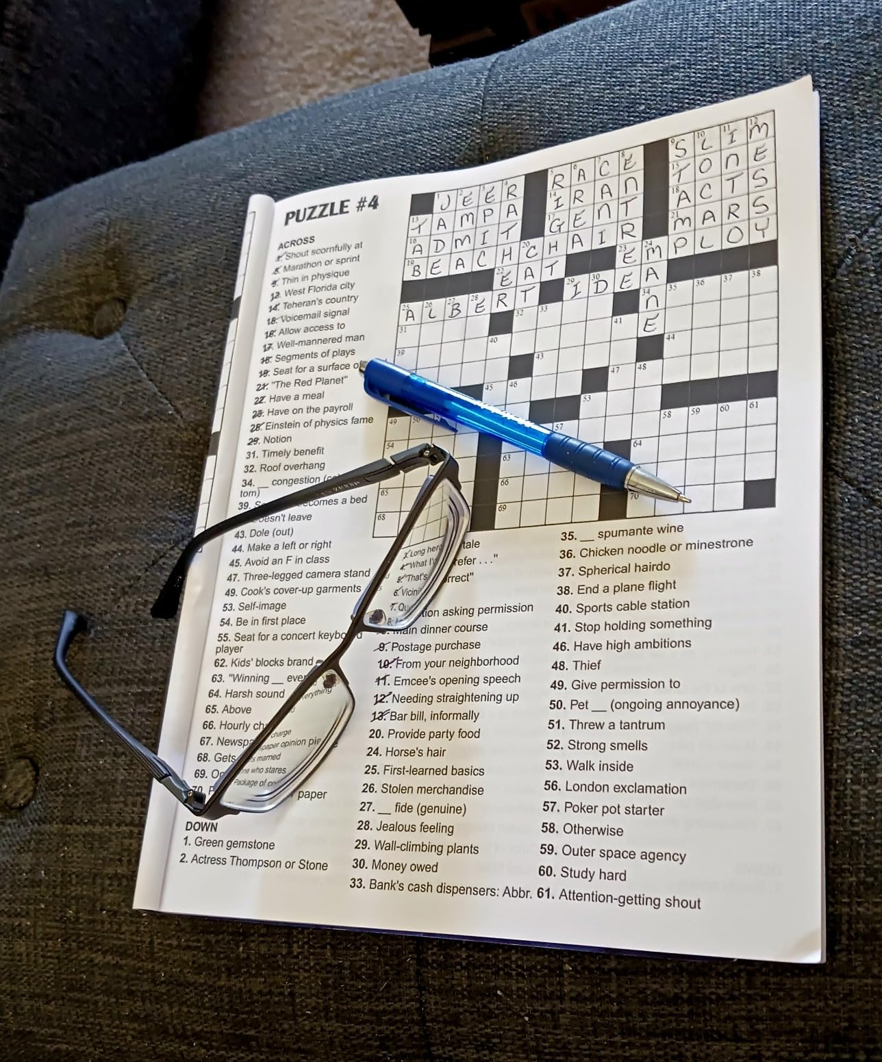 Large Print Easy Crossword Puzzle Book For Adults & Seniors: 90 Puzzles With Solutions For Relaxation and Brain Exercise customer photo 2