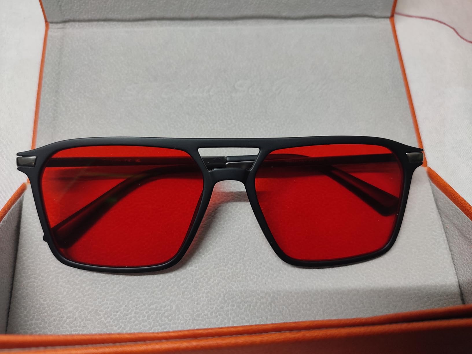 Goiteia Orange Blue Light Blocking Glasses-Retro 70s Blue Light Glasses for Men Women, Easier Sleep and Migraine Relief customer photo 1
