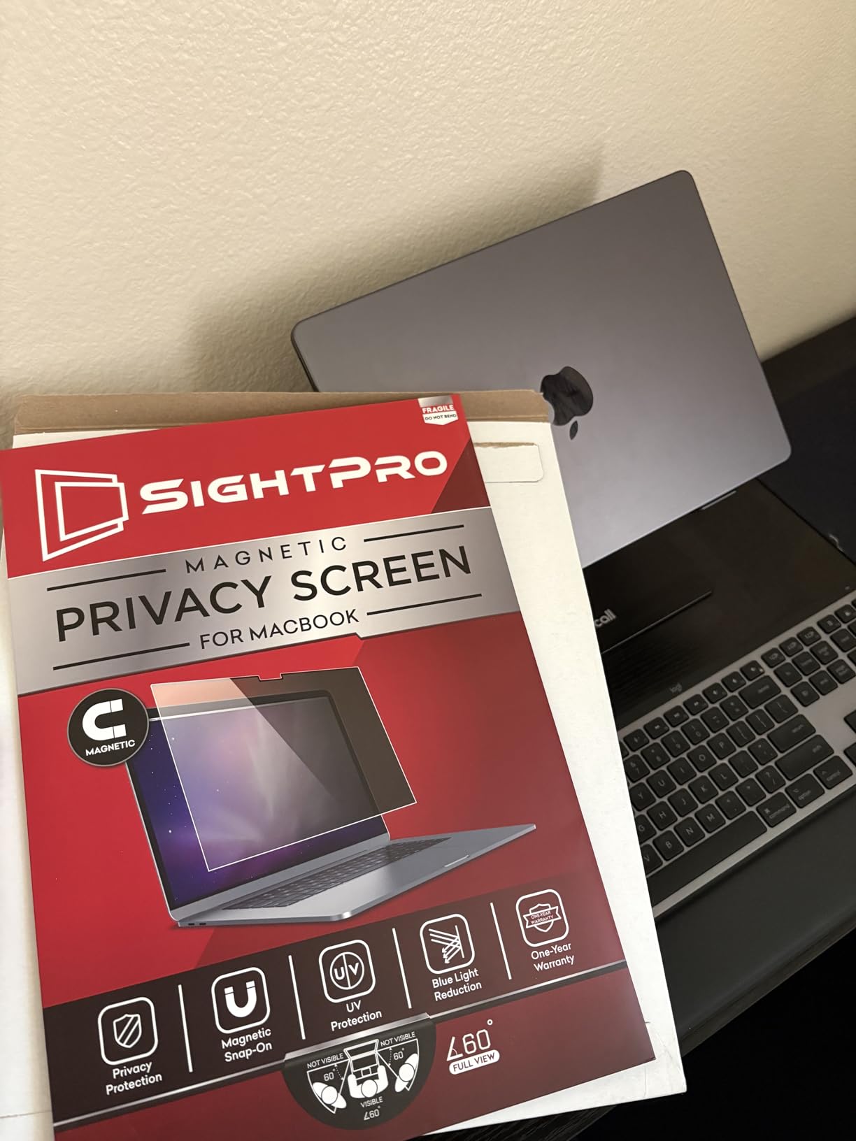 SightPro Magnetic Laptop Privacy Screen 14 Inch 16:9 - Patented Removable Laptop Privacy Filter Shield and Protector customer photo 2