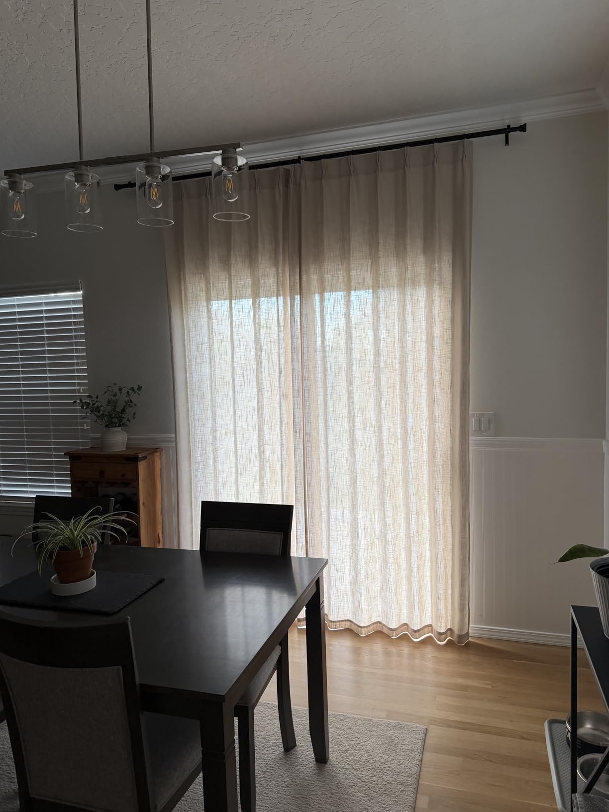 Pinch Pleated Linen Curtains 96 Inches Long for Living Room 2 Panel Set Cream Ivory Light Filtering Pinch Pleat Hooks Rings Back Tab Neutral Boho Farmhouse 96 Inch Curtain Drapes for Bedroom Window customer photo 2