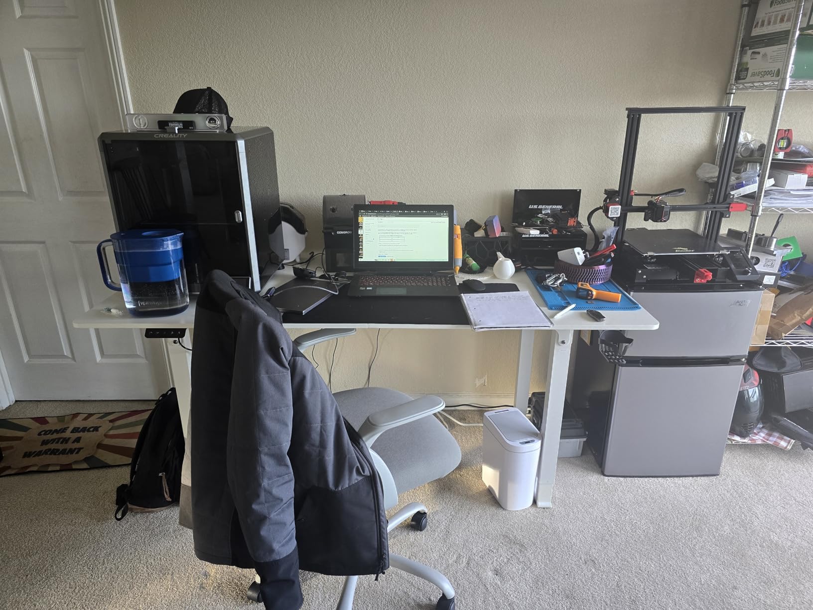 ONBRILL Standing Desk, 71x32 Inches Rectangle Stand Up Desk with 4 Legs, Dual Motor and Memory Controller, Adjustable Height from 28-46 Inches for Home and Computer Workstation, Black customer photo 2