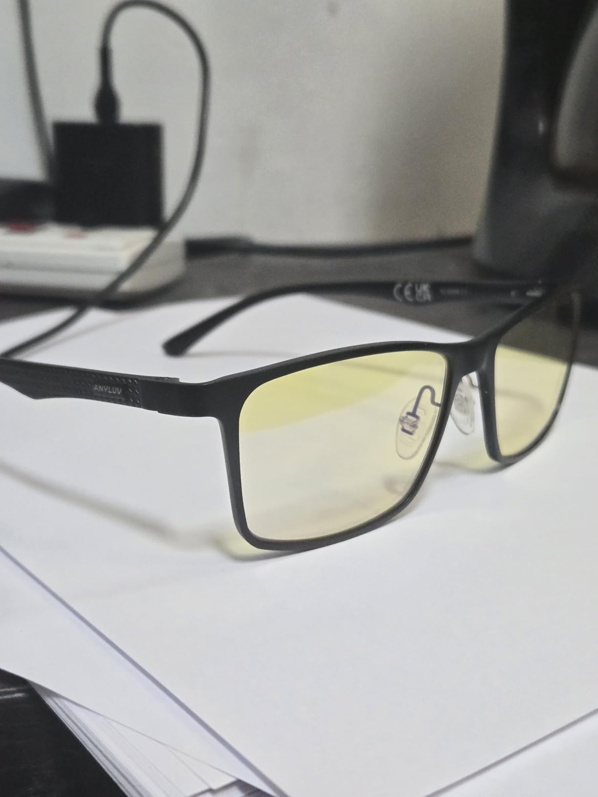 ANYLUV Blue Light Glasses Men, Relieve Eyestrain and Eye Protection, Al-Mg Metal Computer Blue Light Blocking Glasses customer photo 2