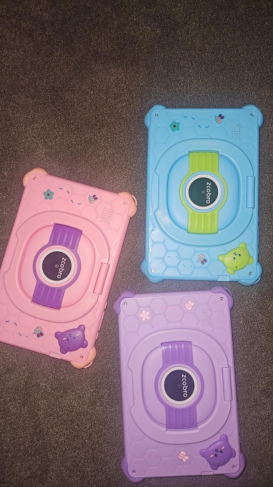 Kids Tablet 7 inch Tablet for Kids 32GB Toddler Tablets with Case Android Kids Learning Tablets with WiFi Youtube Parental Control, Bluetooth, Preinstalled Educational Contents for Girls Boys, Purple customer photo 1