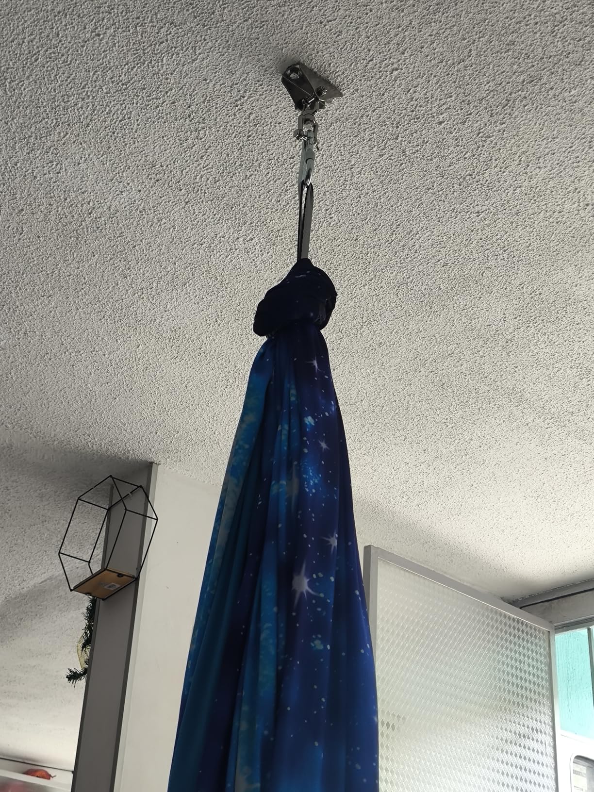 OUTREE Sensory Swing for Kids, Double Layer Therapy Hammock, Indoor Swing with 360° Swivel Hanger Kit and Adjustable Straps, Autism Sensory Product for Autism, ADHD (Blue Starry-Sky Printed) customer photo 2