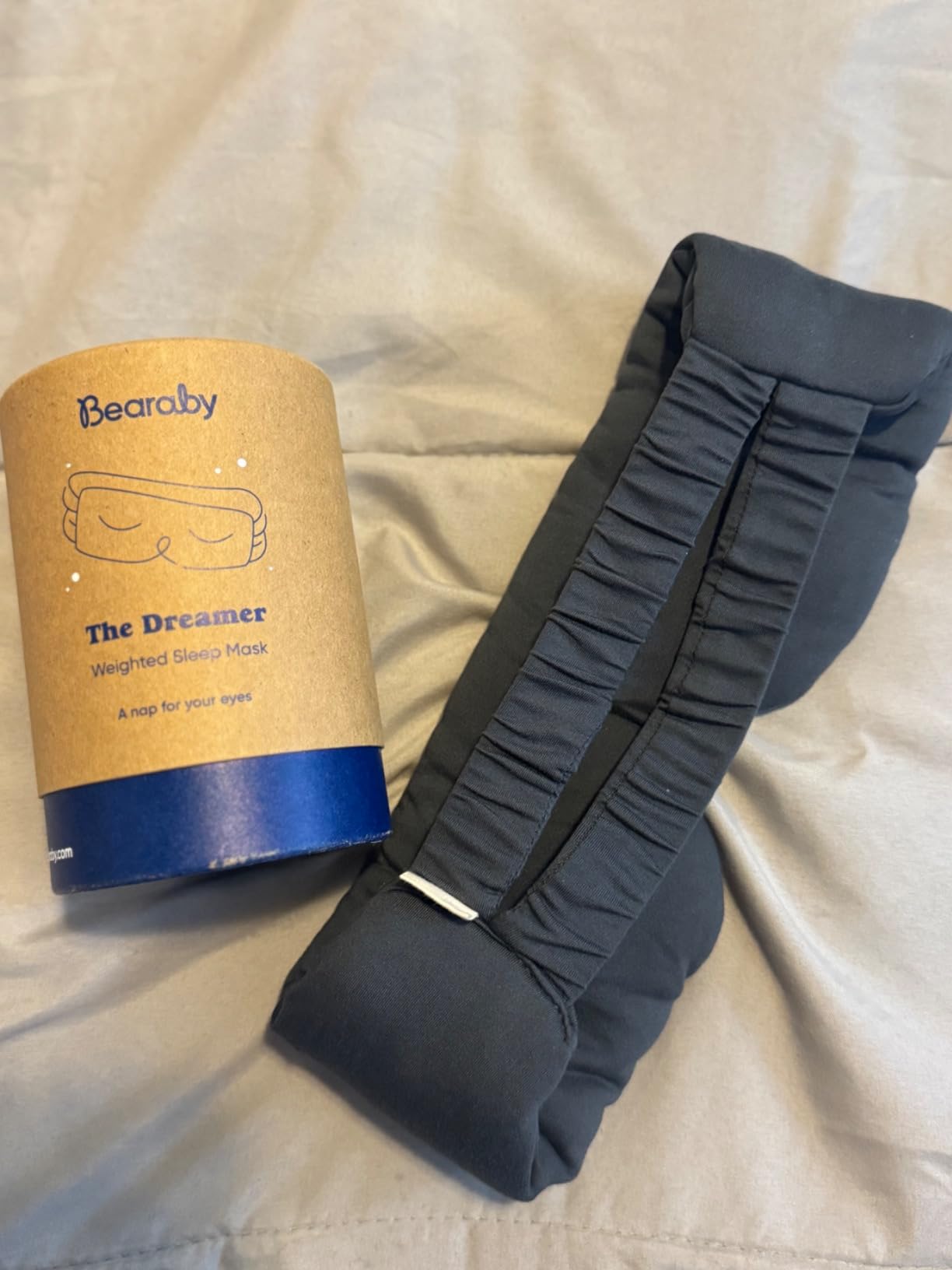 Bearaby Asteroid Grey Sleep Mask 23