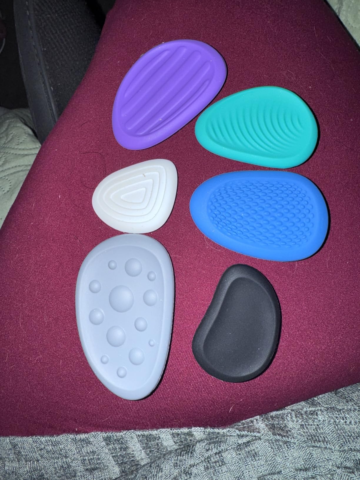 Fidget Toys Adults Sensory Stone: 6 Pack Textured Worry Stone for Autism Kids Calming Down - Fidget Stress Toys for Stress Relief - Small Students Prizes Fidget Toys customer photo 2