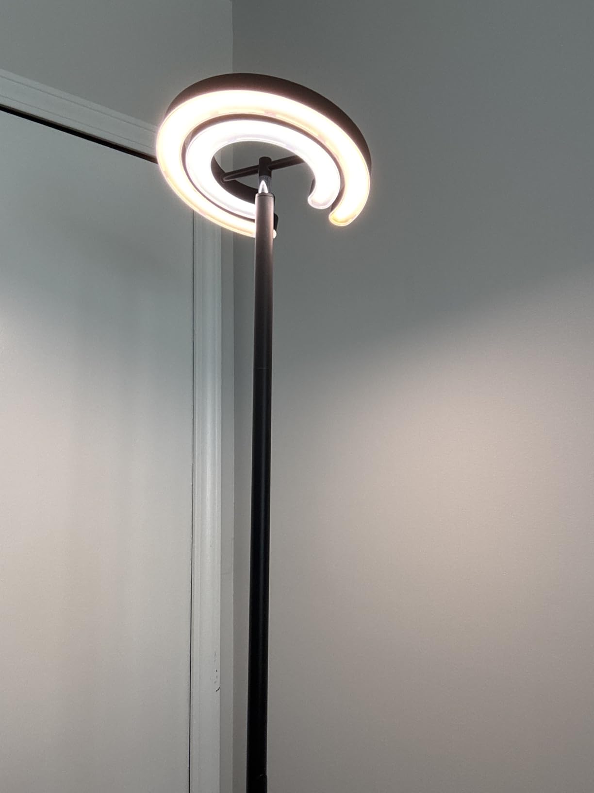 EPABINA Floor Lamp for Living Room, 75.5 Inch Tall Standing Lamp for Bedroom with 2 312 Rotatable Ring Lights, 36W Bright Stepless Dimmable LED Floor Light with Remote Control for Office Dining Room customer photo 2