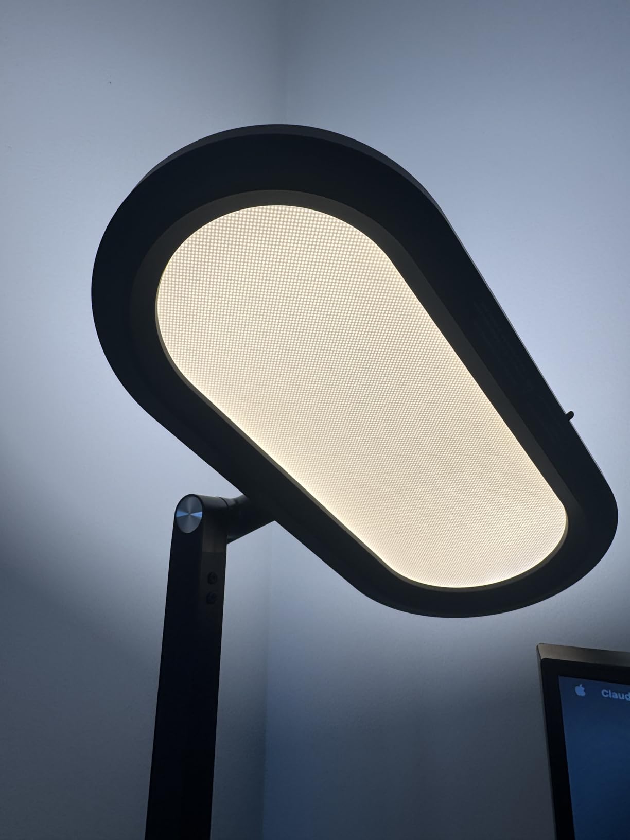 LED Desk Lamp for Home Office, Eye-Care Double-Sided Desk Light with Stepless Dimmable Knob Remote, Memory, Adjustable Arm Clip on Light for Video Recording, Zoom Call, Study, Flicker-Free, Glare-Free customer photo 2