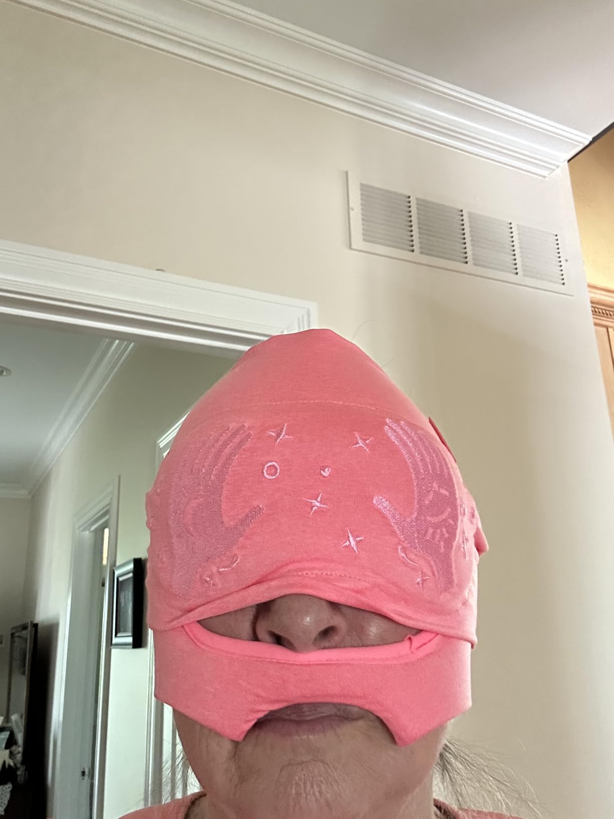Migraine Relief Cap with Slide-Up Eye Mask - Patent Pending - Headache Relief Hat for Hangover, Stress, Tension - Buttery Soft, Made for Bad Days customer photo 1