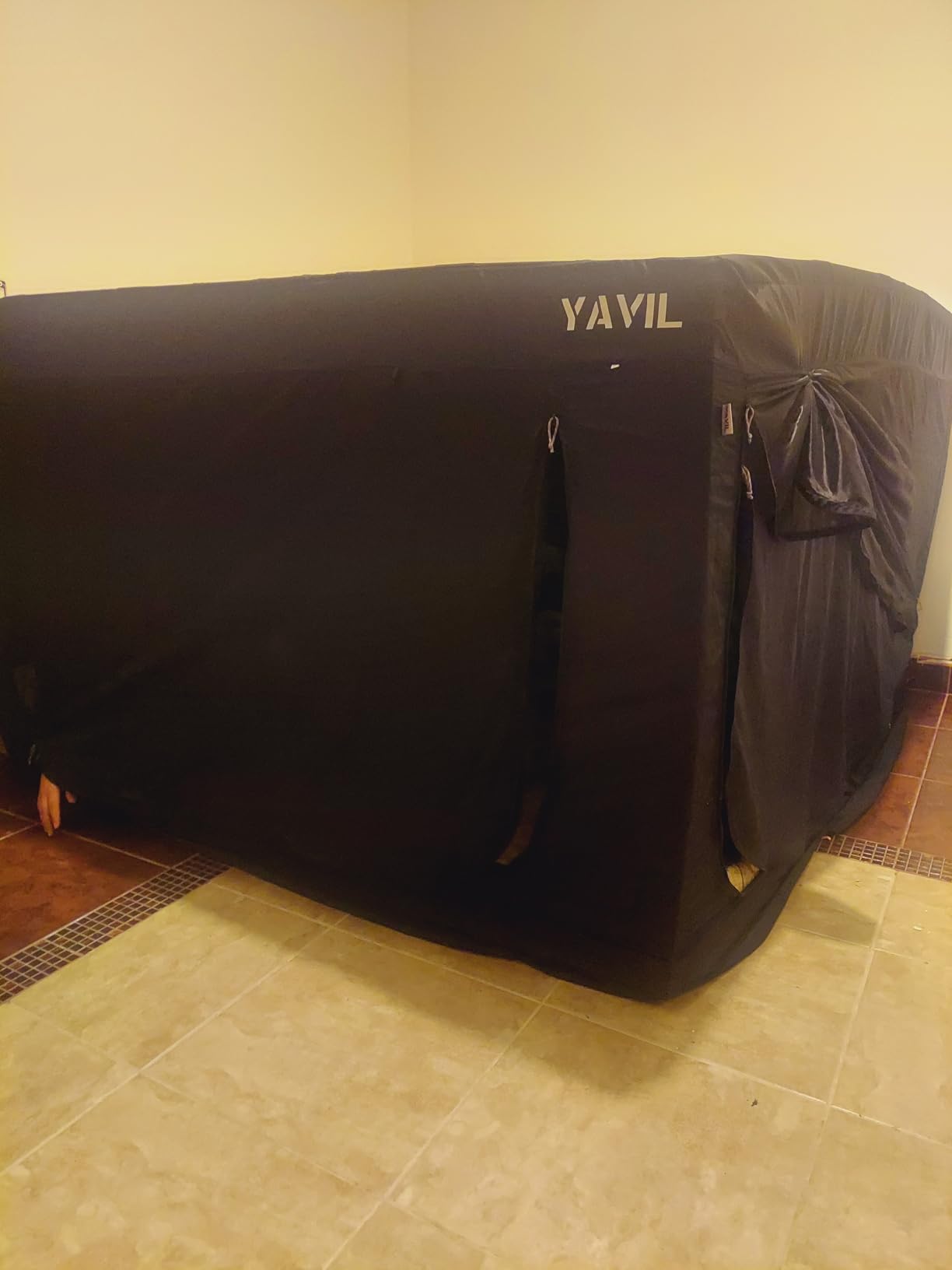 YAVIL Bed Tent Queen Bed Canopy Tents for Kid and Adult - Portable Dream Tent Indoor Sleeping 93% Blackout Tents customer photo 2