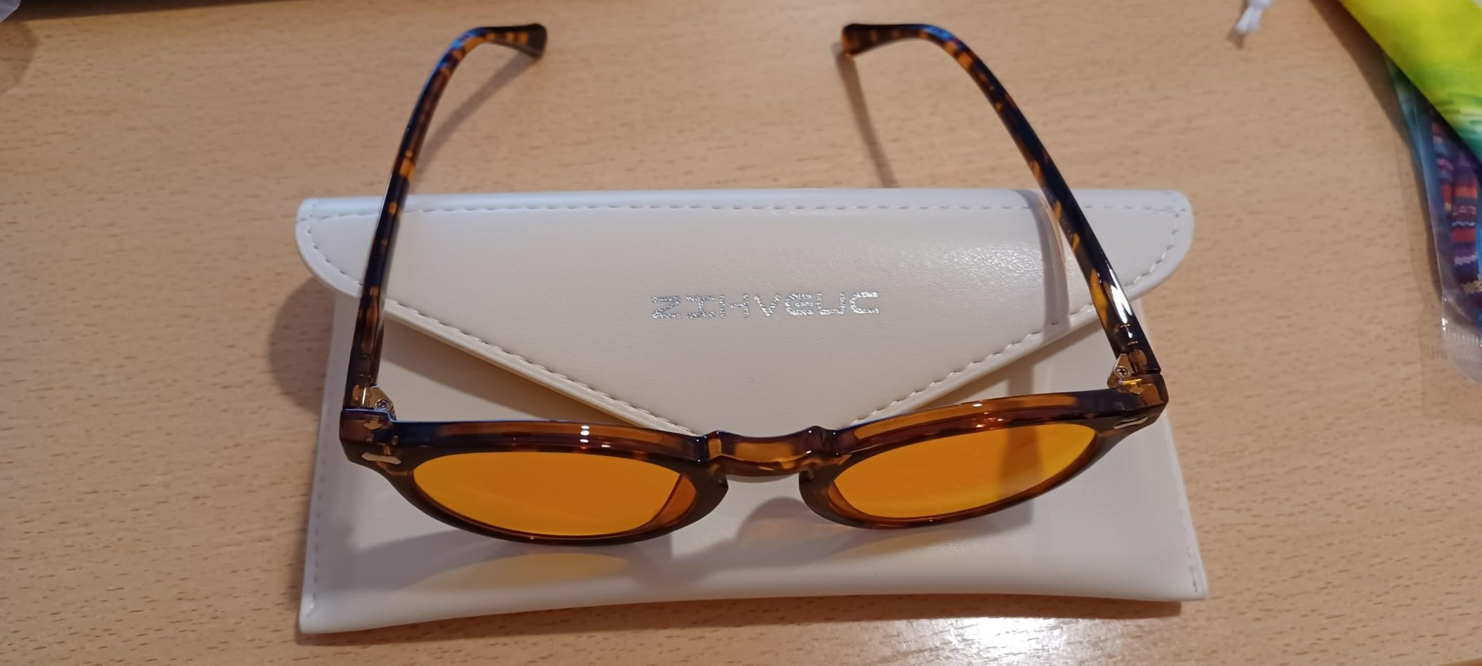 Amber 99% Blue Light Blocking Computer Reading Glasses Orange Lens for Better Sleep, Eye Strain Men Women Sun Readers customer photo 2