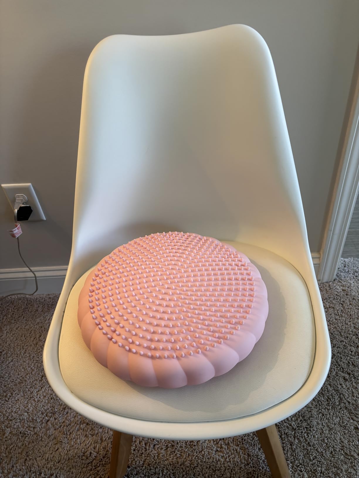 kisnbld Wobble Cushion, Extra Thick Wiggle Seat for Sensory Kids, Non-slip Balance Disc with Inflation Pump for Adults Core Strength, Posture Improvement & Physical Therapy (13.5in/34cm) customer photo 1