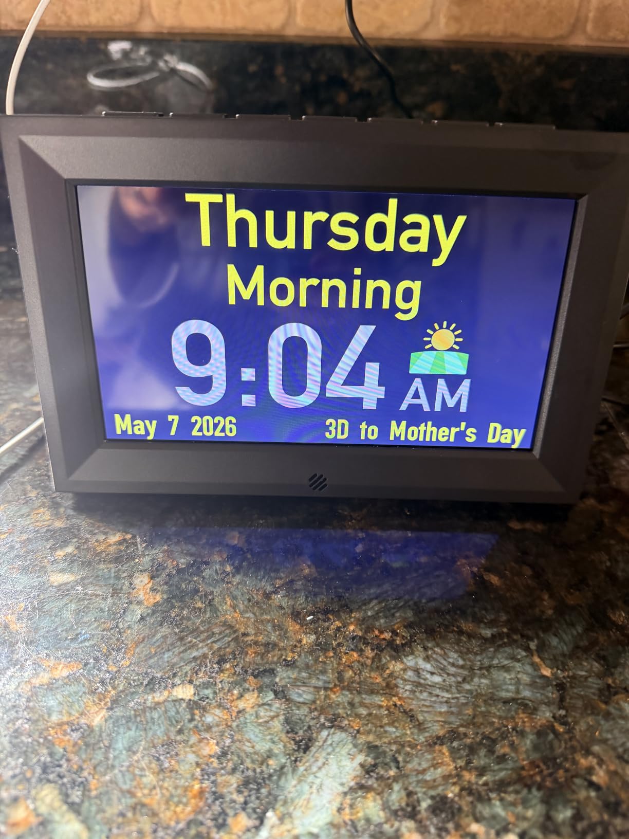GOLOZA 7'' Digital Dementia Clock, Talking Clock with 10 Volumes, 6 Display with 10 Color Modes, Auto Dimmable, Alarms & Birthday & Holiday Reminders, 3 Pill Reminders Clocks for Seniors customer photo 1